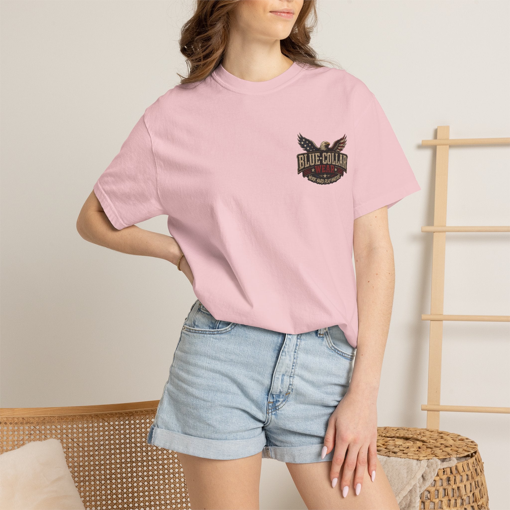 American Boot In Your Ass T-Shirt — 'Blue Collar' Patriotic Workwear Tee