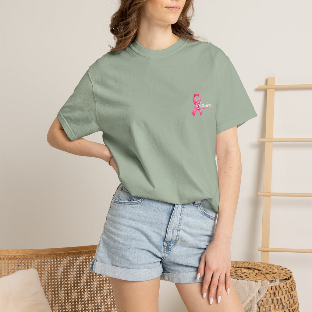 Breast Cancer Survivor T-Shirt — 'Survivor' Pink Ribbon Awareness Tee