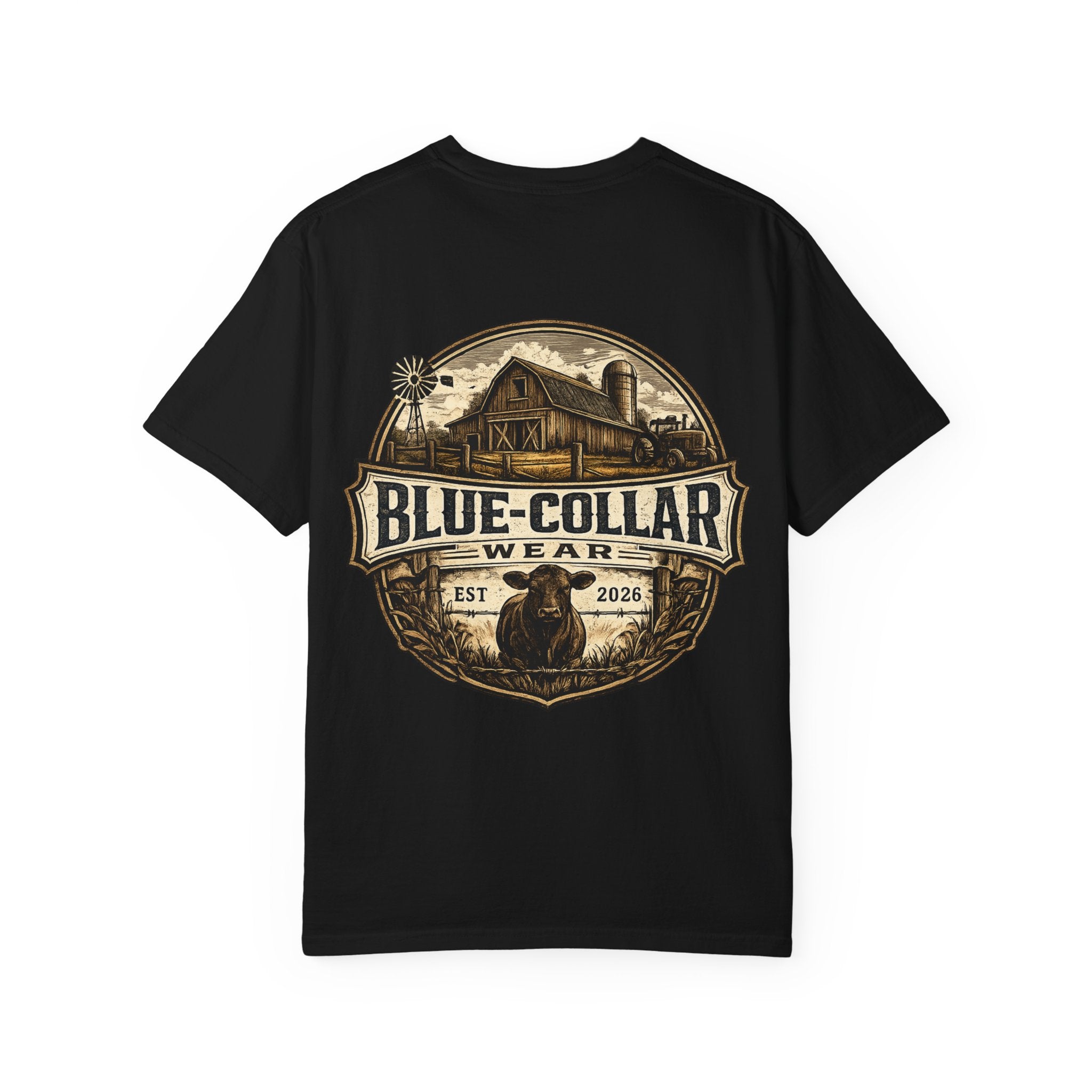 Blue-Collar Wear T-Shirt — RANCHER Workwear Tee (Est. 2026)