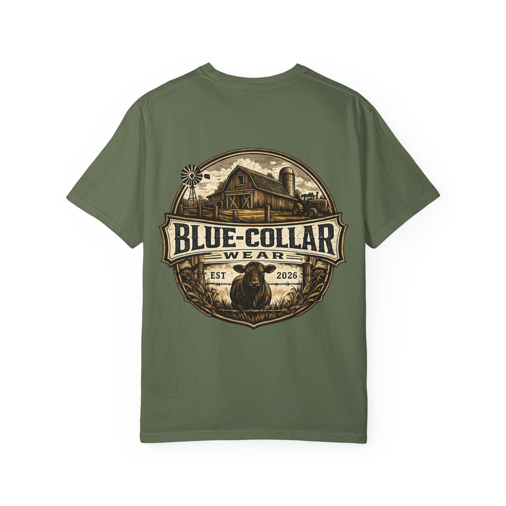 Blue-Collar Wear T-Shirt — RANCHER Workwear Tee (Est. 2026)