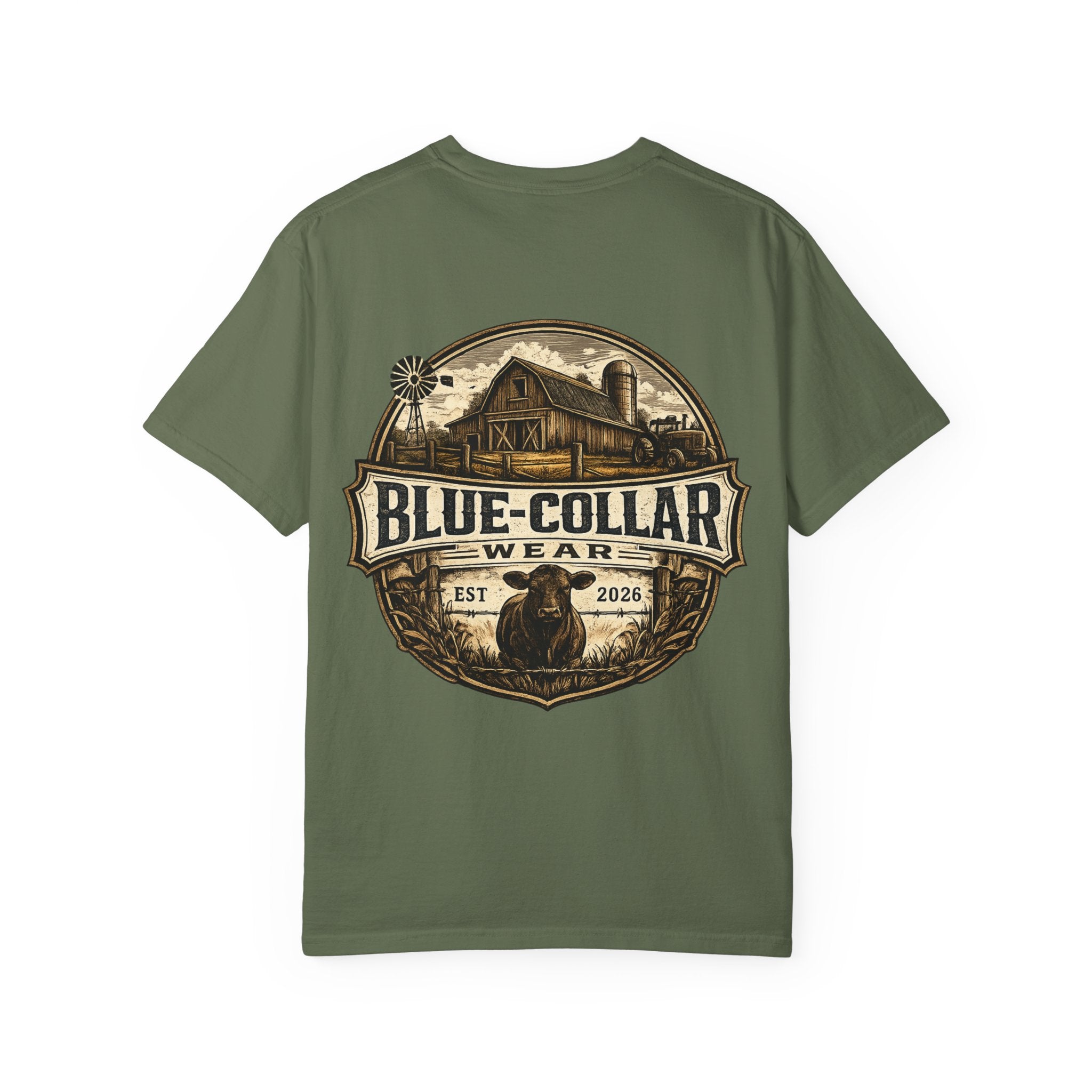 Blue-Collar Wear T-Shirt — RANCHER Workwear Tee (Est. 2026)