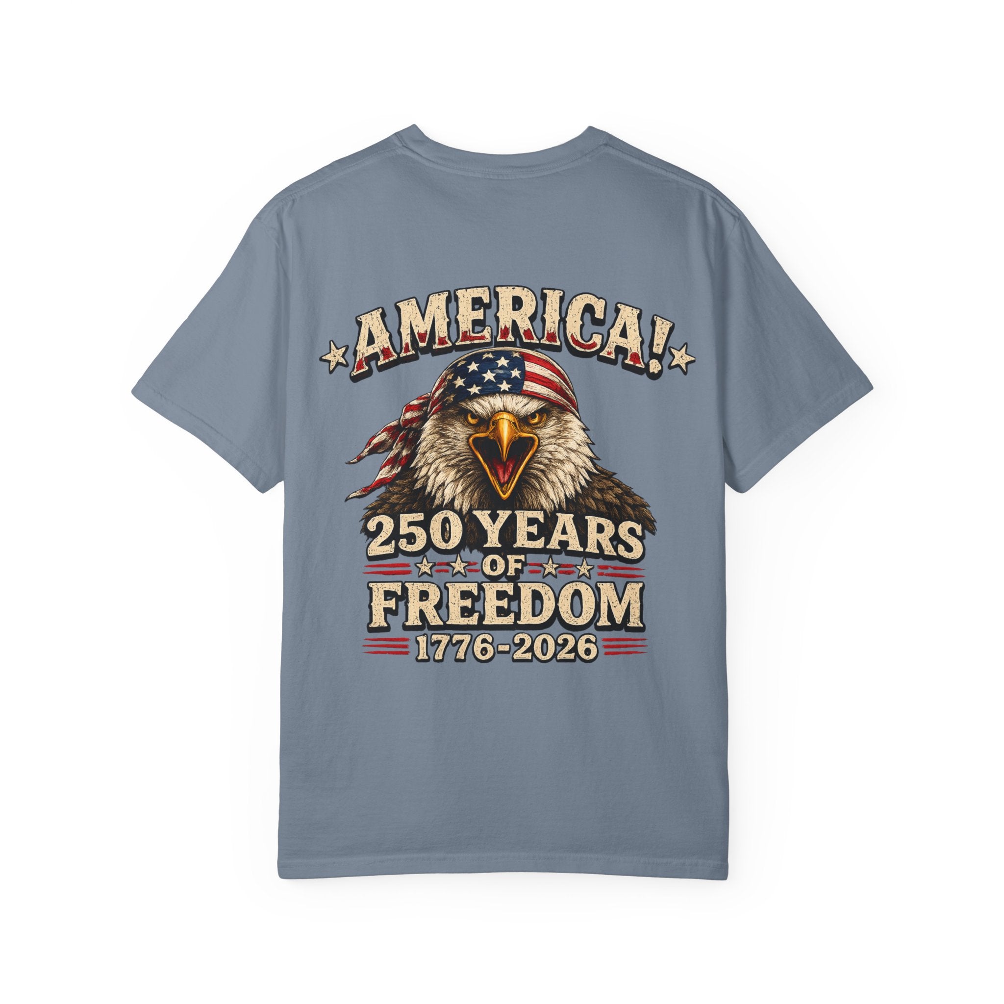 250 Years of Freedom Eagle T-Shirt — America 1776–2026 Patriotic Tee