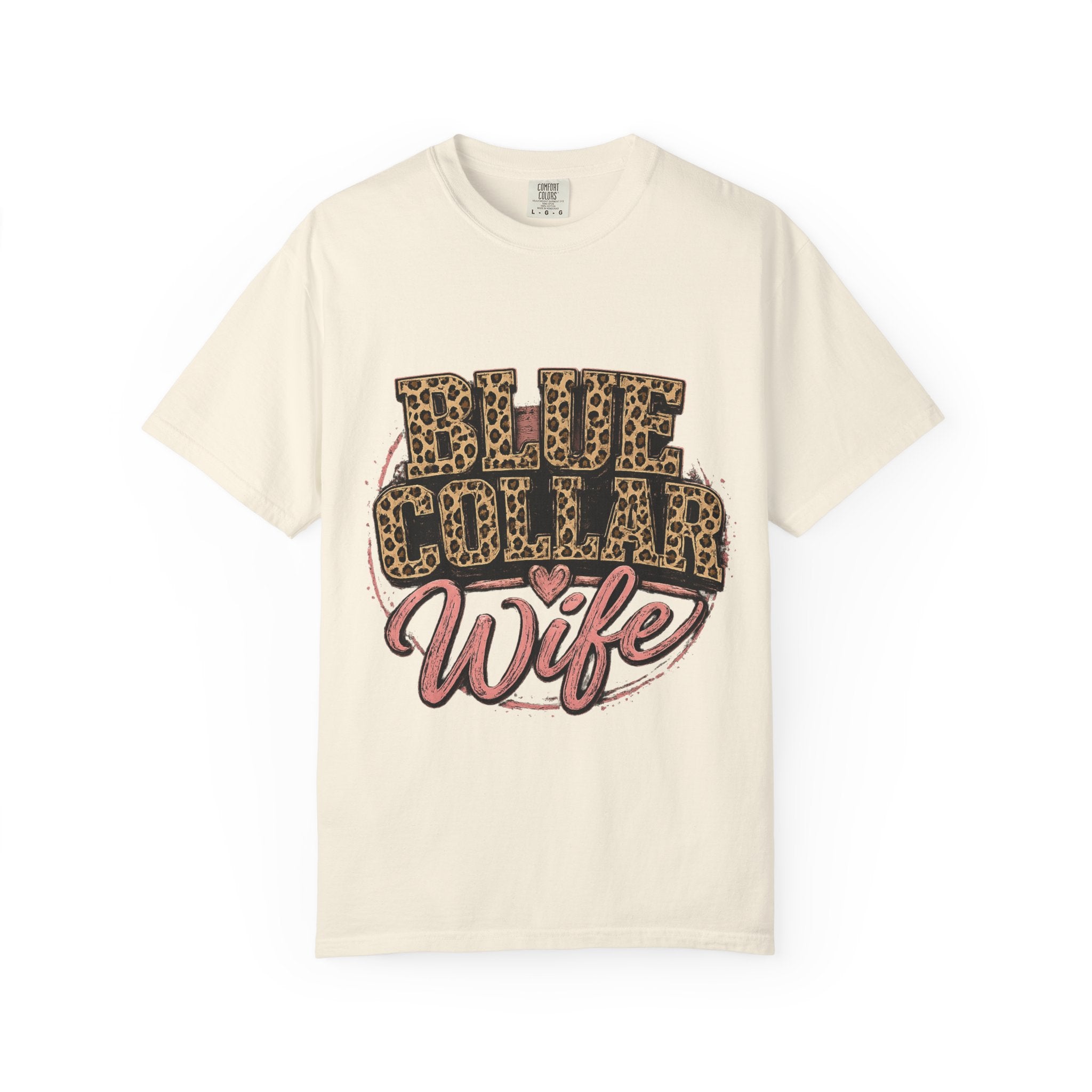 Blue Collar Wife T-Shirt — Leopard Print "Blue Collar Wife" Graphic Tee