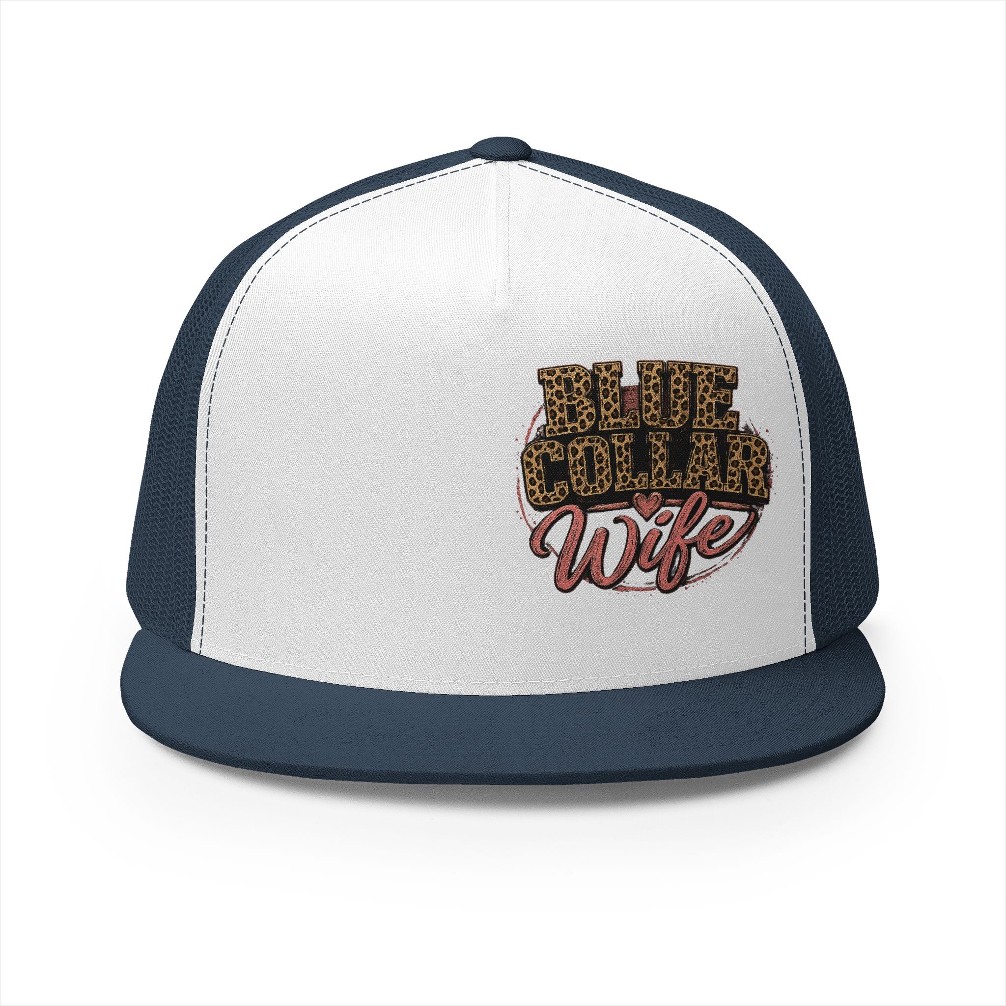 Blue Collar Wife Trucker Cap – Leopard Print Workwife Snapback