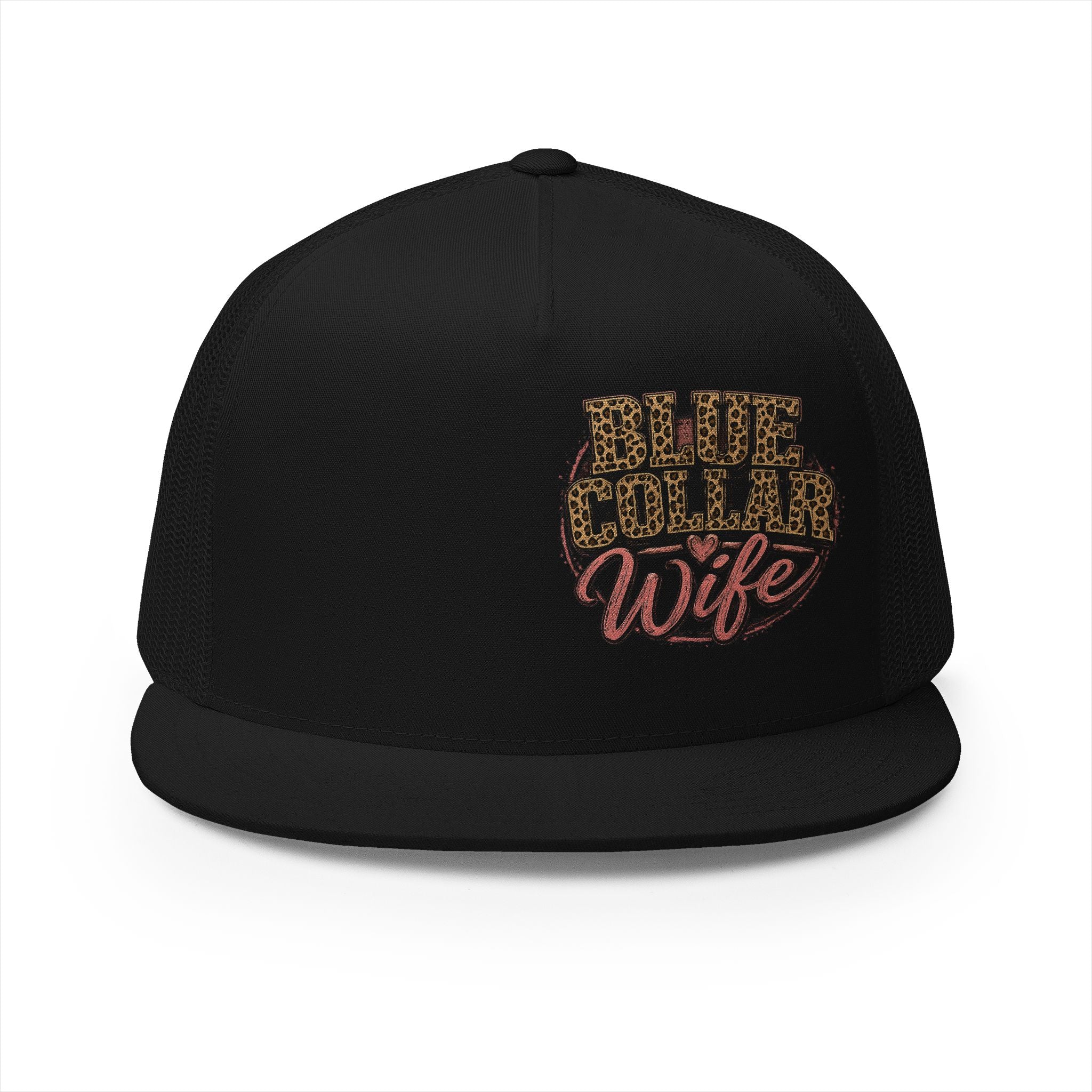 Blue Collar Wife Trucker Cap – Leopard Print Workwife Snapback