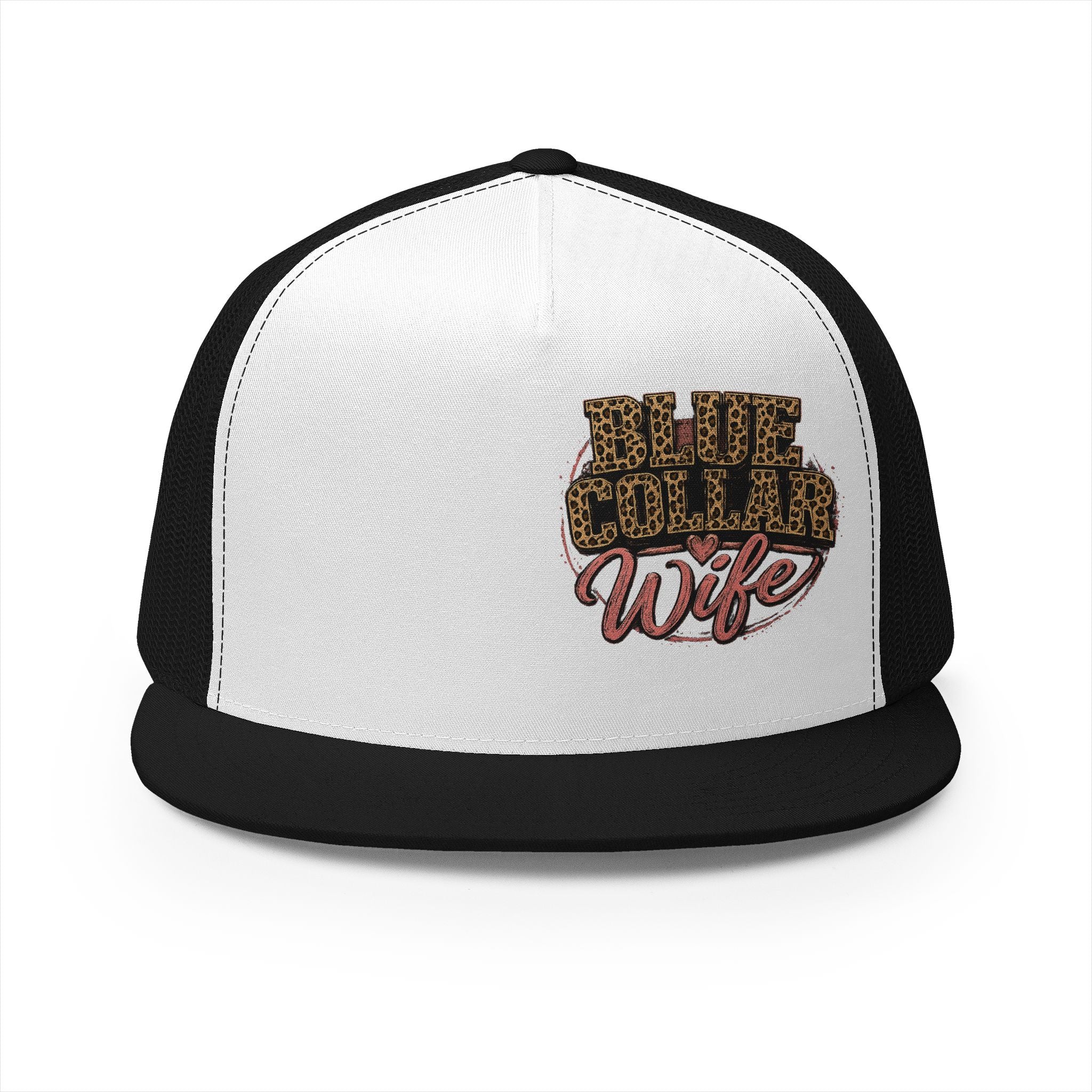 Blue Collar Wife Trucker Cap – Leopard Print Workwife Snapback