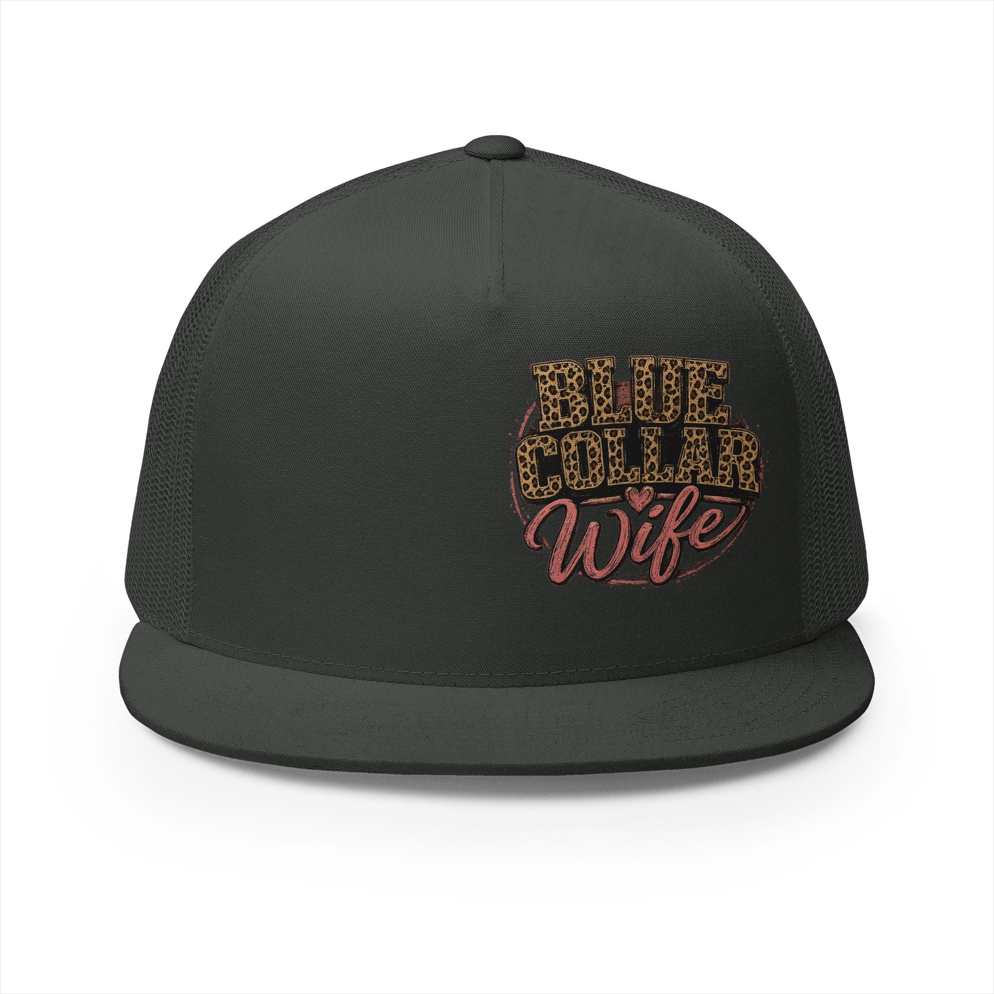 Blue Collar Wife Trucker Cap – Leopard Print Workwife Snapback