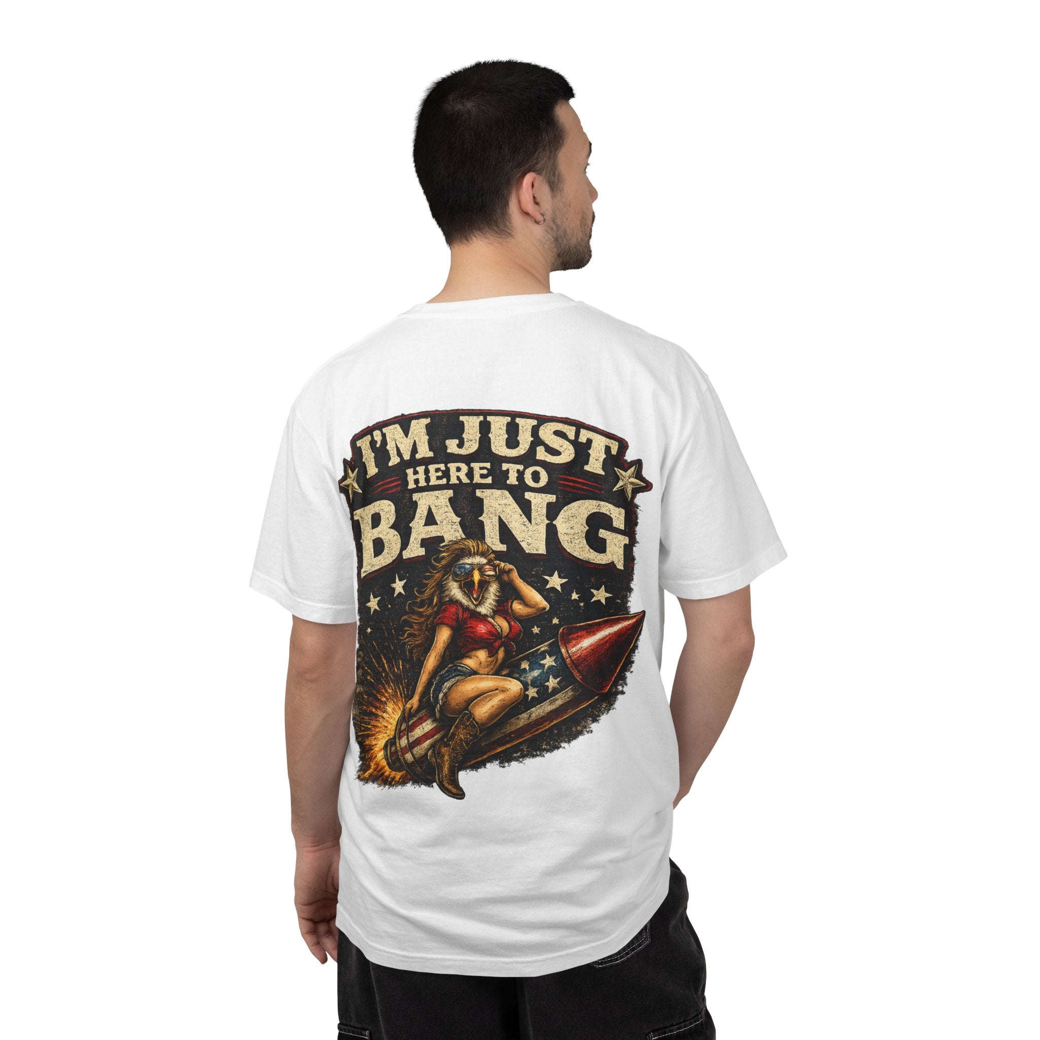 Vintage Pinup 'I'm Just Here to Bang' T‑Shirt