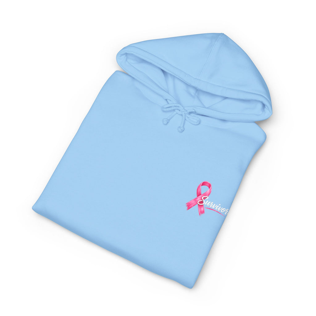 Breast Cancer Survivor Hoodie – 'Survivor, Not Just A Fighter' Pink Ribbon Pullover