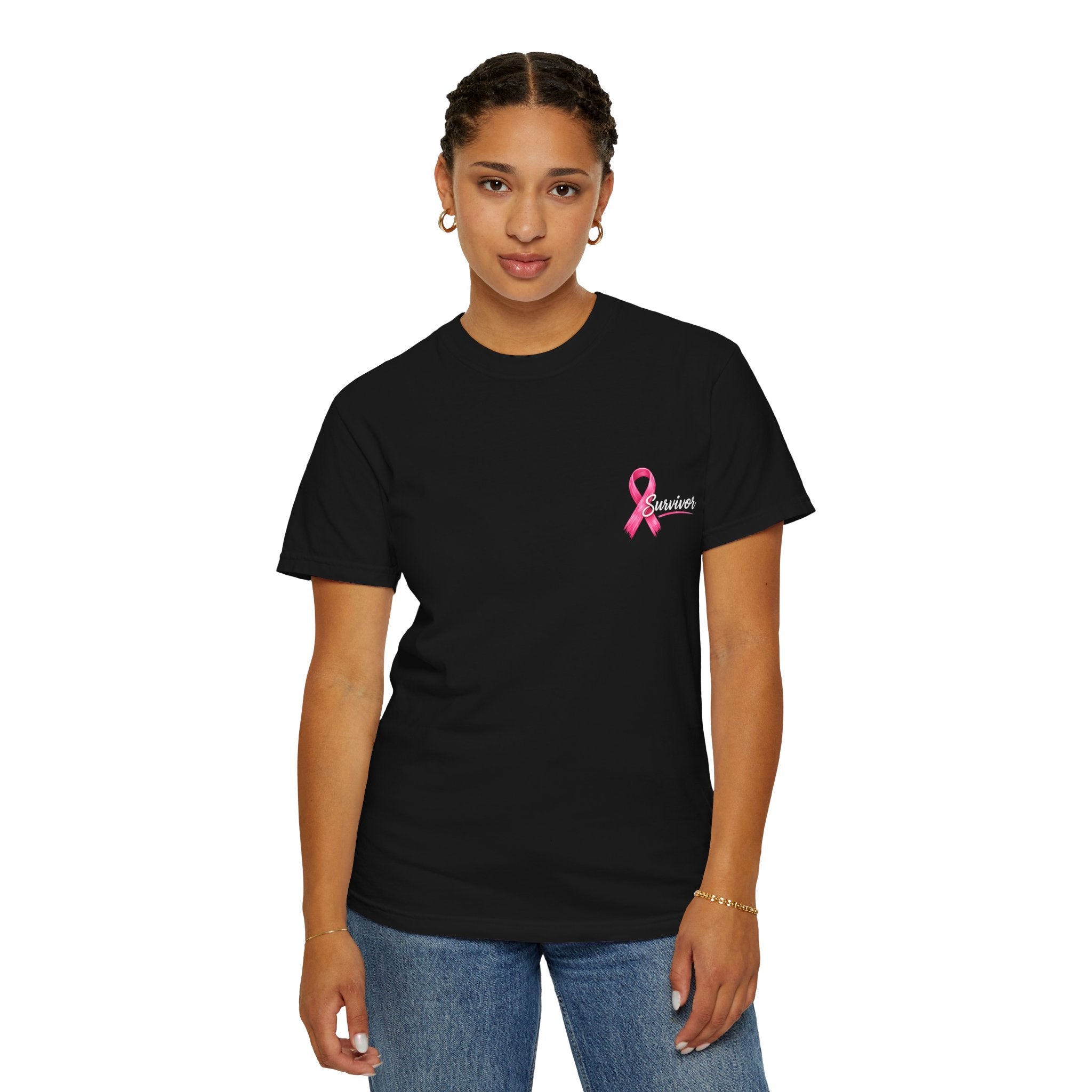 Breast Cancer Survivor T-Shirt — 'Survivor' Pink Ribbon Awareness Tee