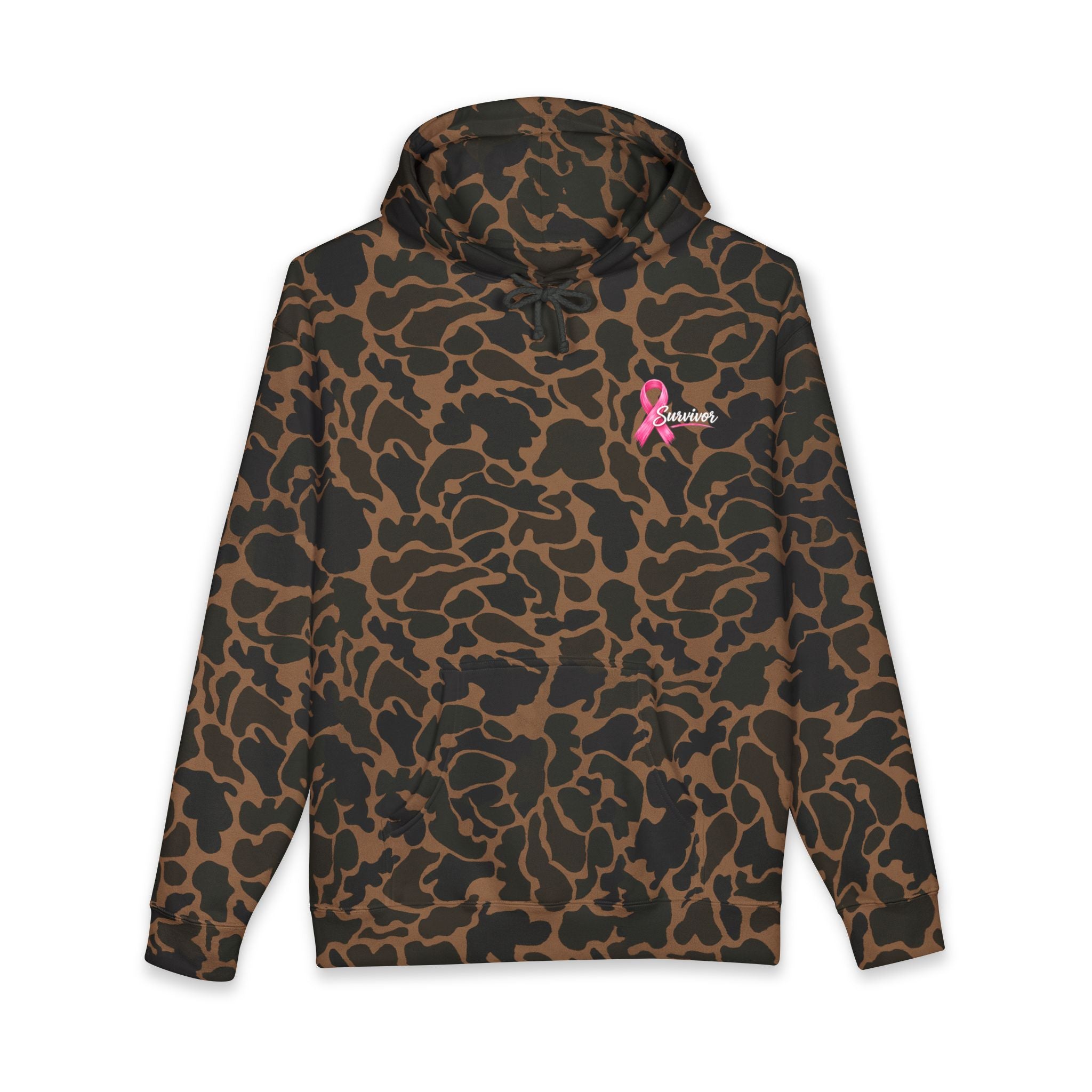 Breast Cancer Survivor Hoodie – 'Survivor, Not Just A Fighter' Pink Ribbon Pullover