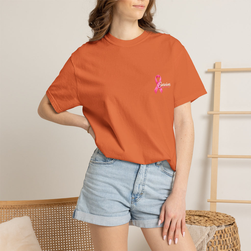 Breast Cancer Survivor T-Shirt — 'Survivor' Pink Ribbon Awareness Tee