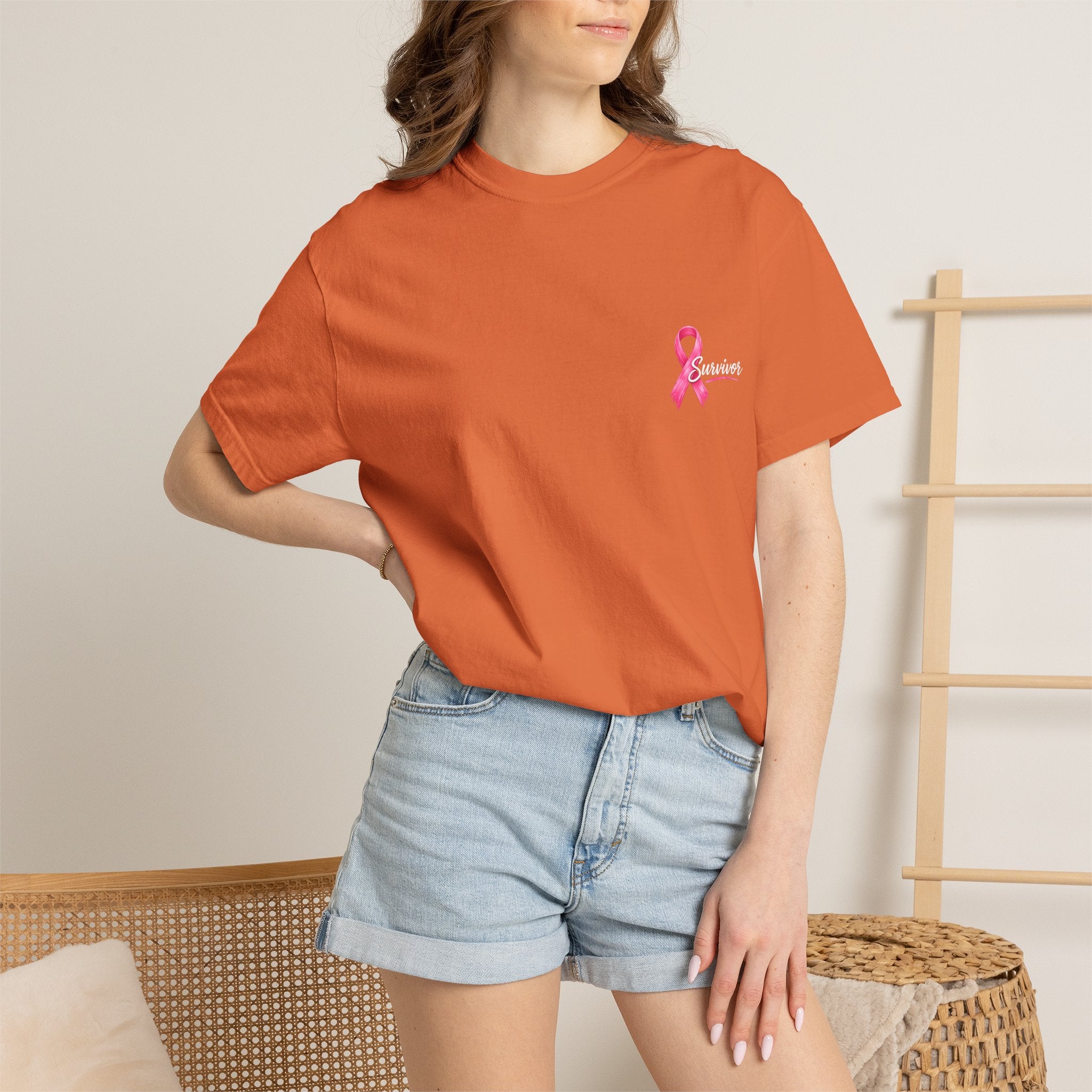 Breast Cancer Survivor T-Shirt — 'Survivor' Pink Ribbon Awareness Tee