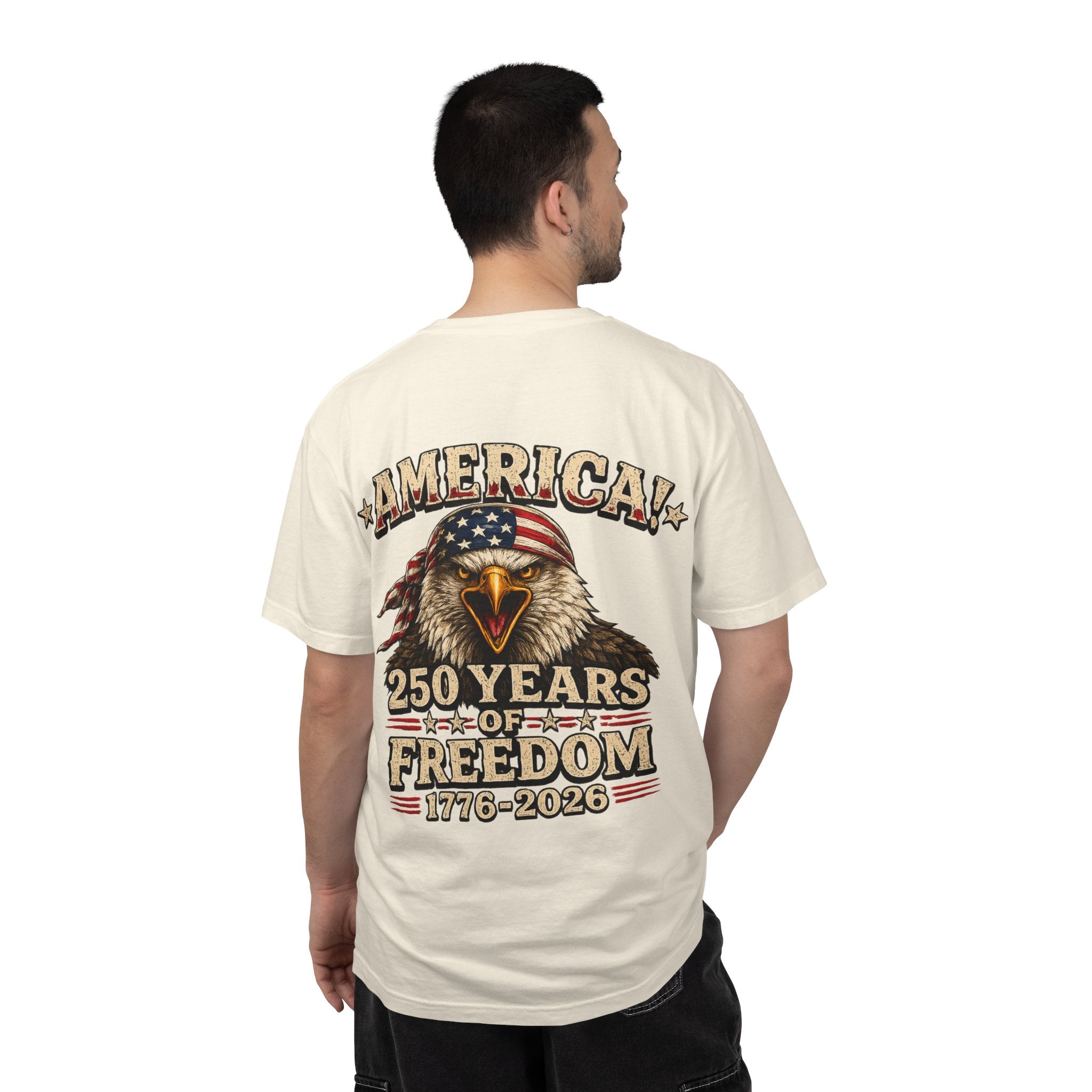 250 Years of Freedom Eagle T-Shirt — America 1776–2026 Patriotic Tee