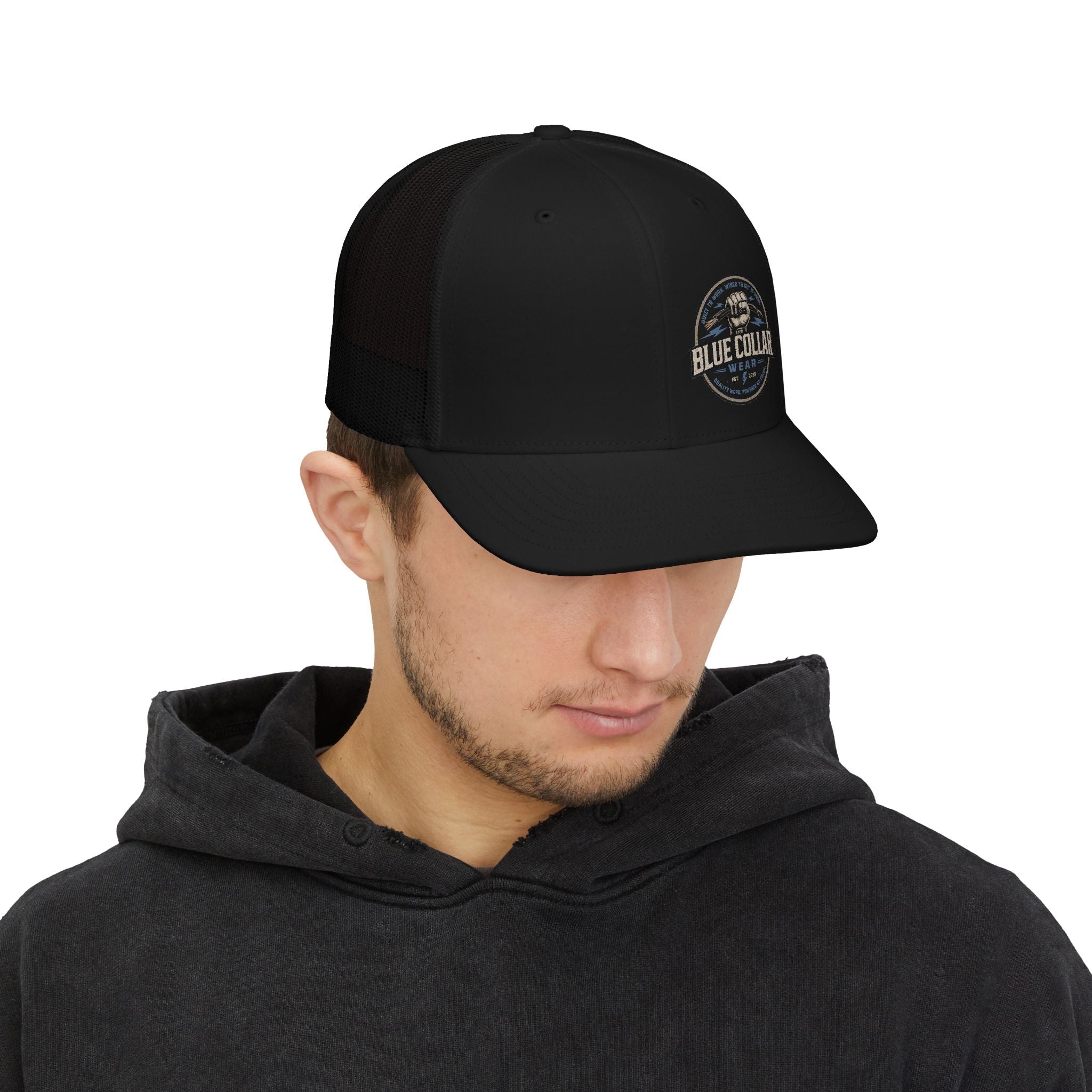 Blue Collar Trucker Cap – Retro Workwear Snapback Hat