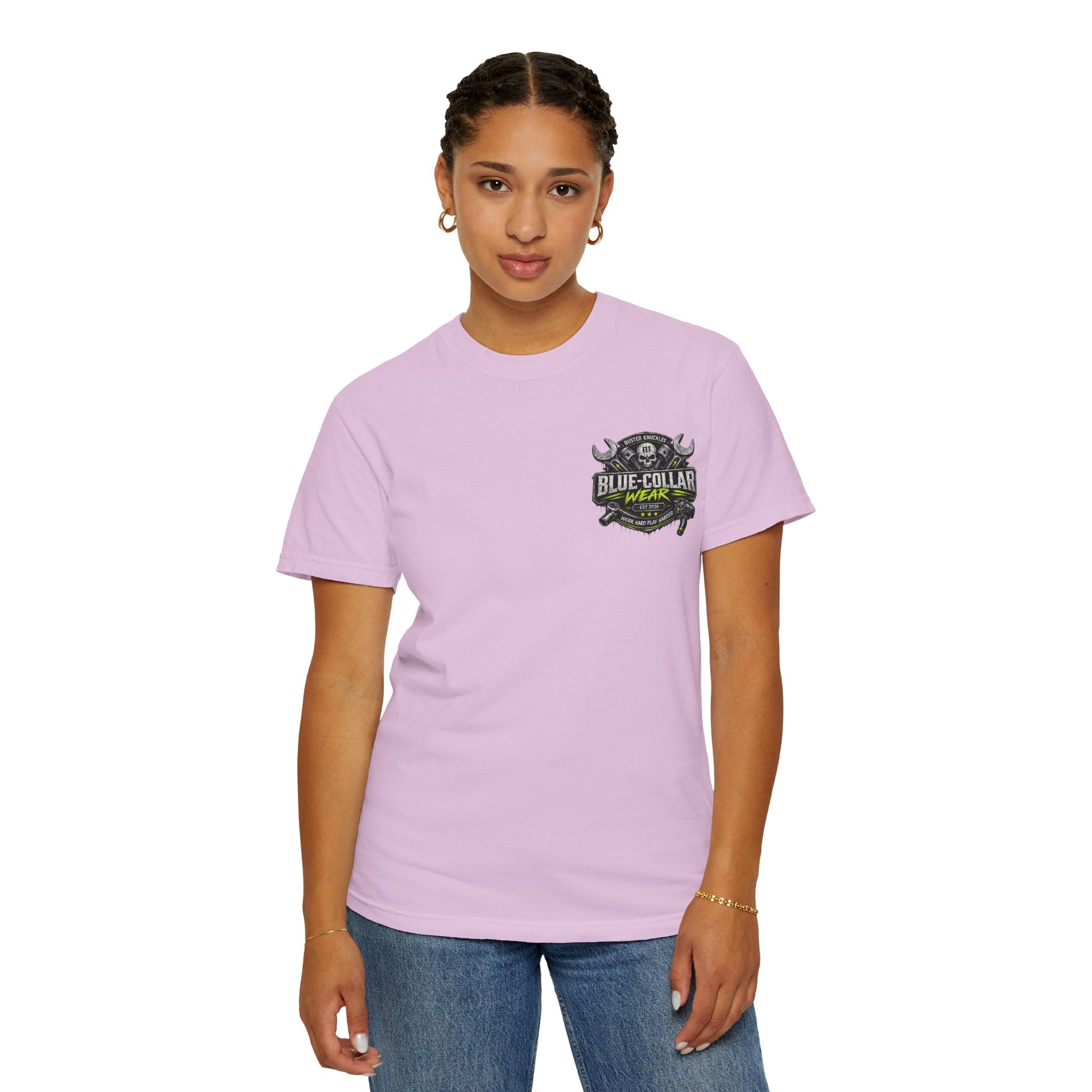 Blue-Collar Wear T-Shirt Mechanic – 'Work Hard Play Harder' Vintage Mechanics Tee