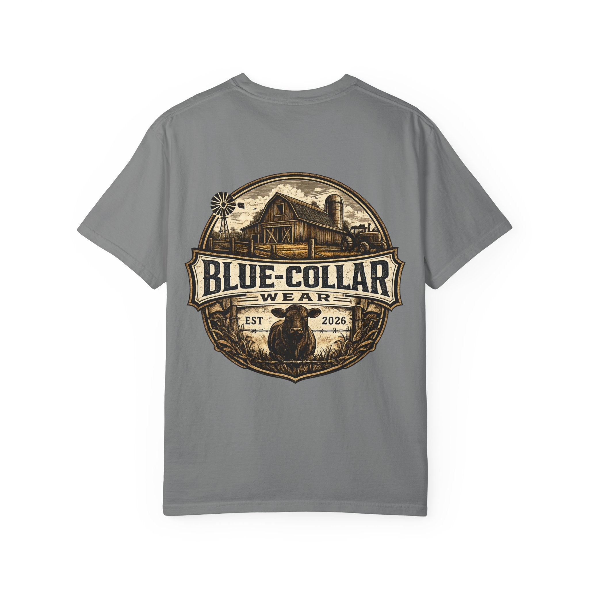 Blue-Collar Wear T-Shirt — RANCHER Workwear Tee (Est. 2026)