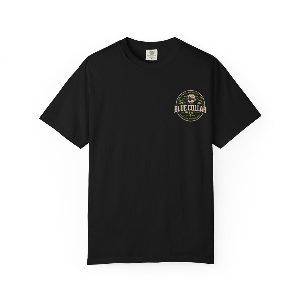 Blue Collar Wear T‑Shirt — Workwear Graphic Tee (“Blue Collar” Fist Logo)
