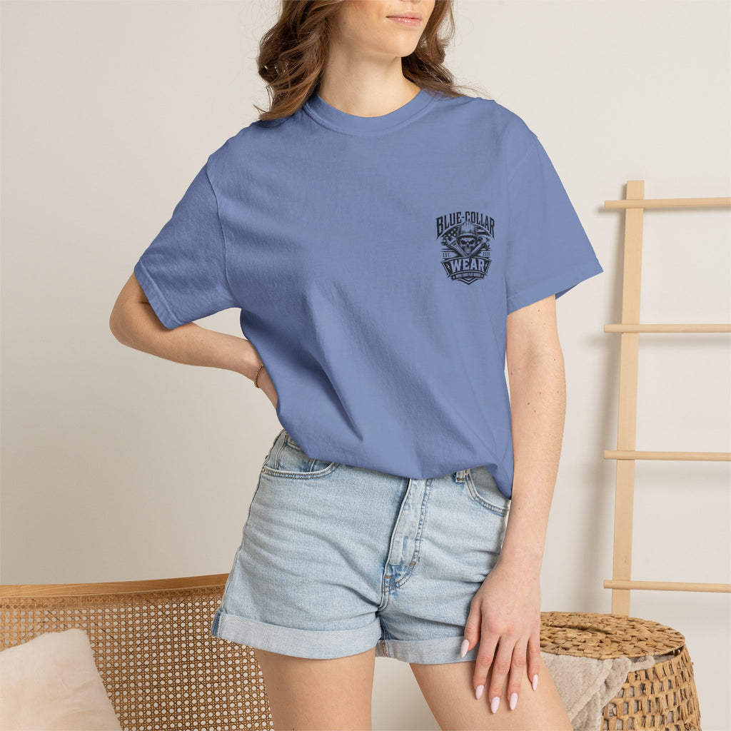 Oil Rig Illustration T-shirt | Fuck Fight Trip Pipe