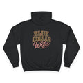 Blue Collar Wife Hoodie — Leopard Print Blue Collar Wife Graphic Hoodie
