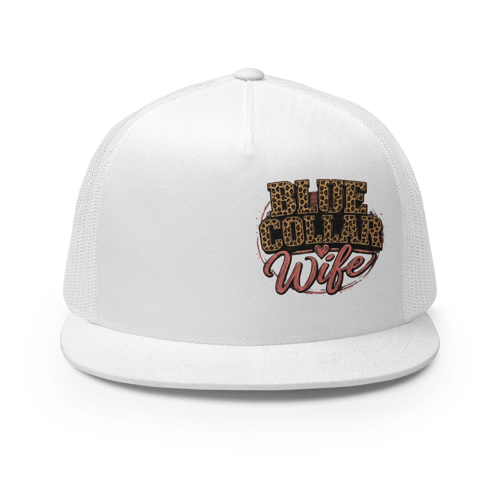 Blue Collar Wife Trucker Cap – Leopard Print Workwife Snapback