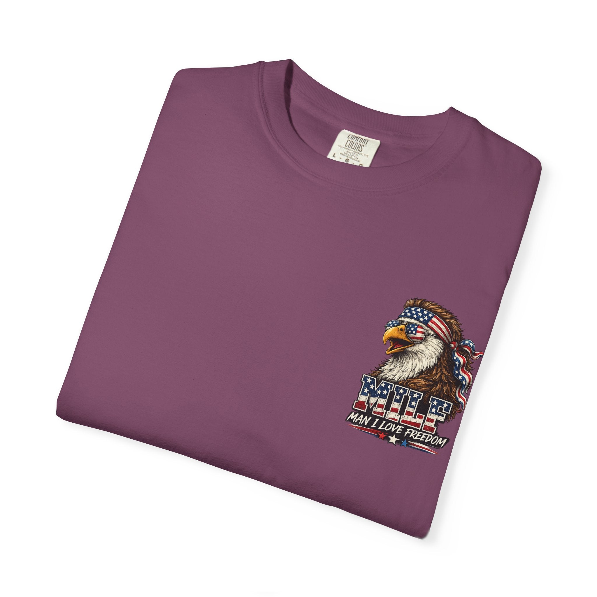 T-Shirt — 'MILF Man I Love Freedom' Patriotic Eagle Graphic
