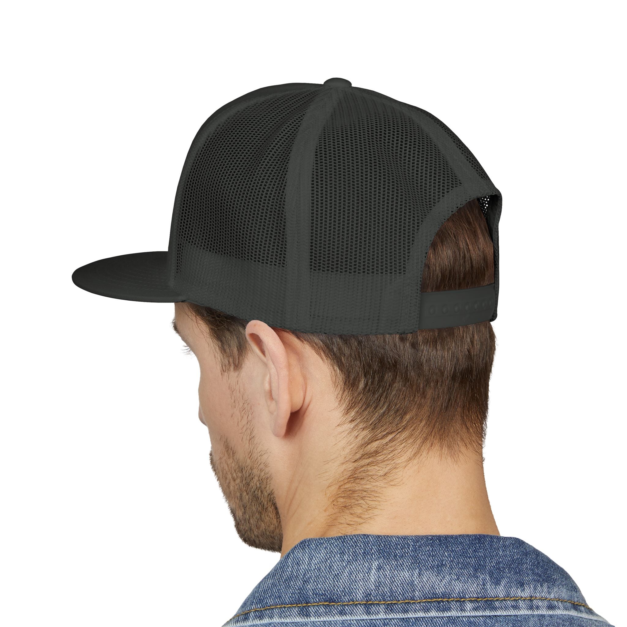 Blue Collar Wear Trucker Cap Mechanic — Workwear Skull Logo Mesh Snapback