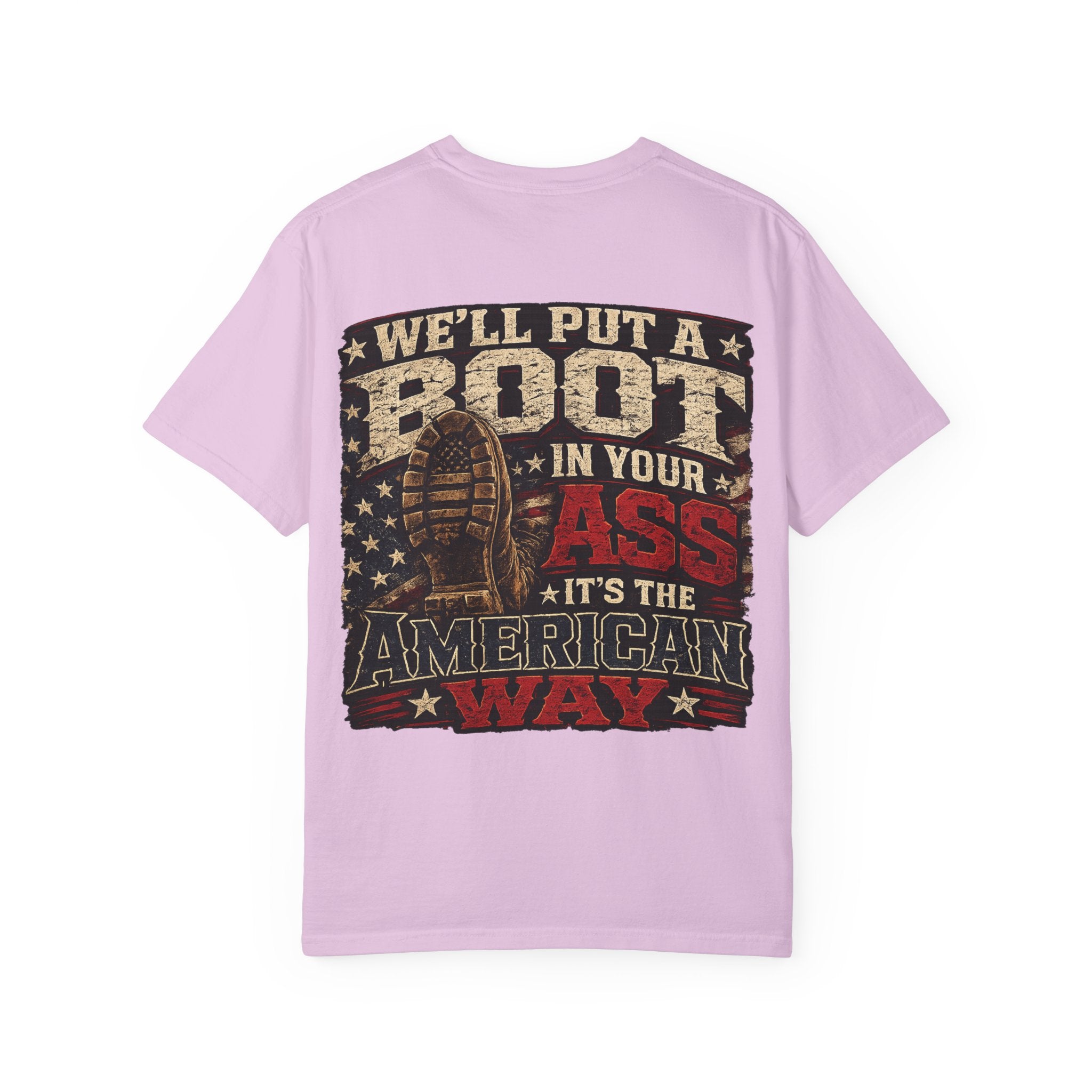 American Boot In Your Ass T-Shirt — 'Blue Collar' Patriotic Workwear Tee