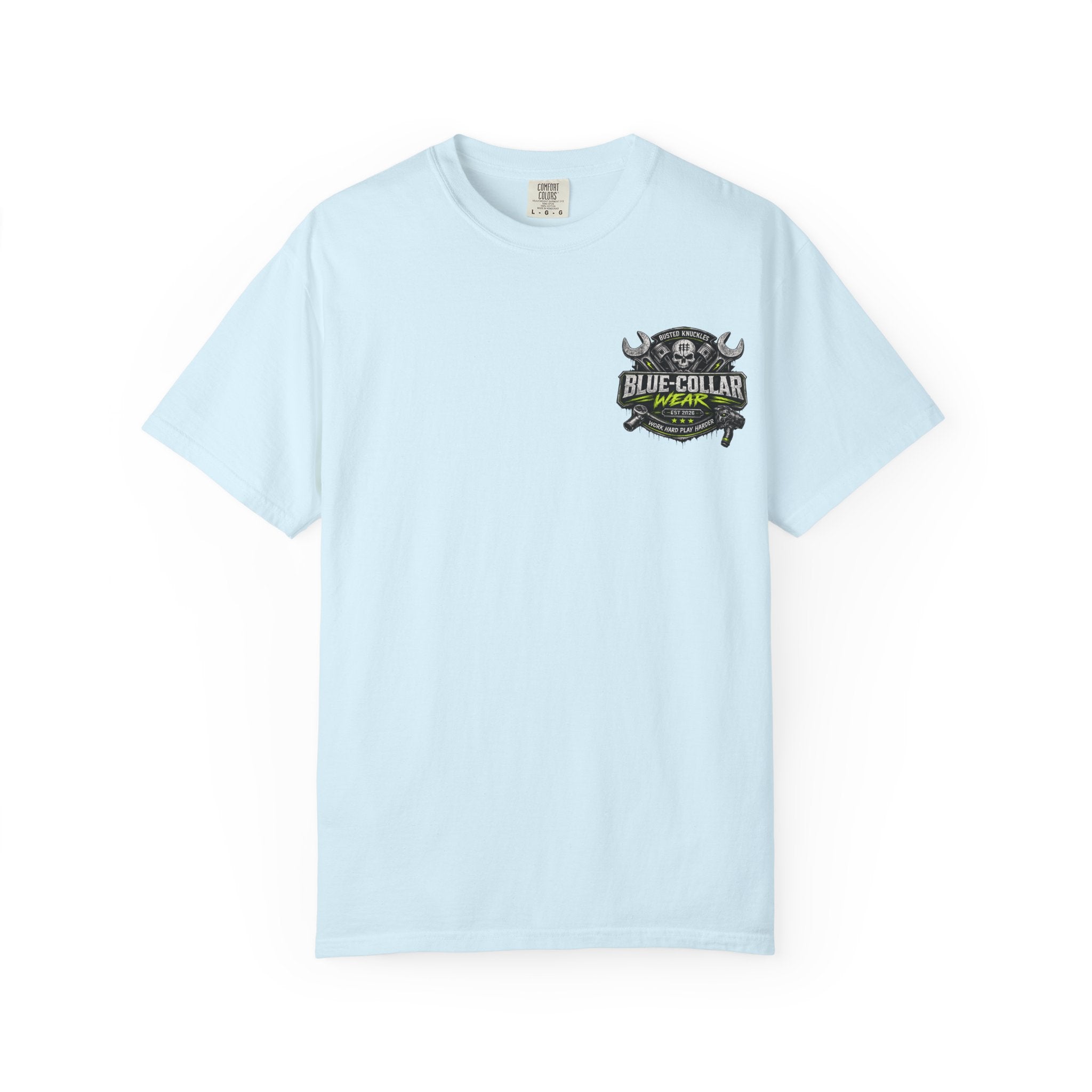 Blue-Collar Wear T-Shirt Mechanic – 'Work Hard Play Harder' Vintage Mechanics Tee