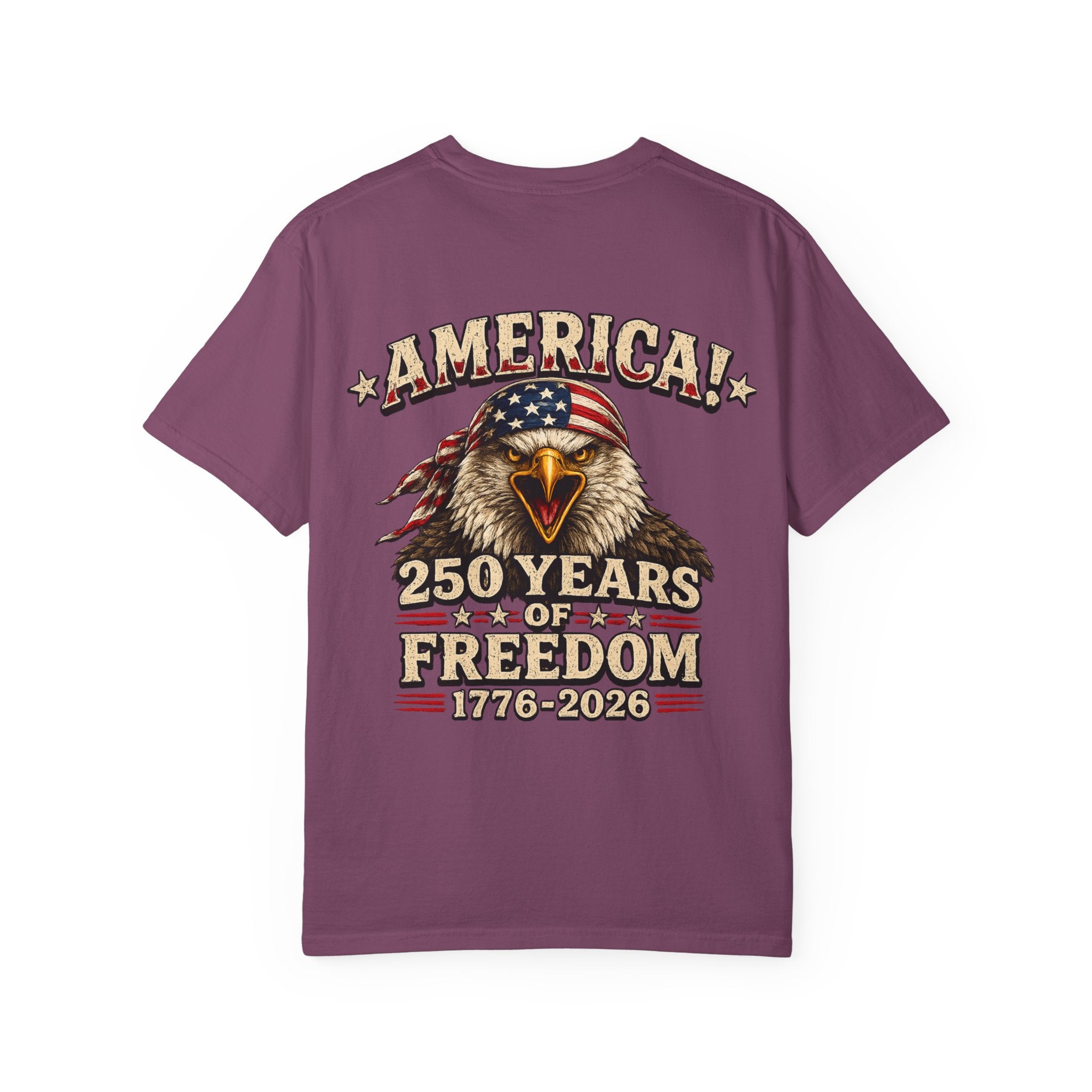 250 Years of Freedom Eagle T-Shirt — America 1776–2026 Patriotic Tee