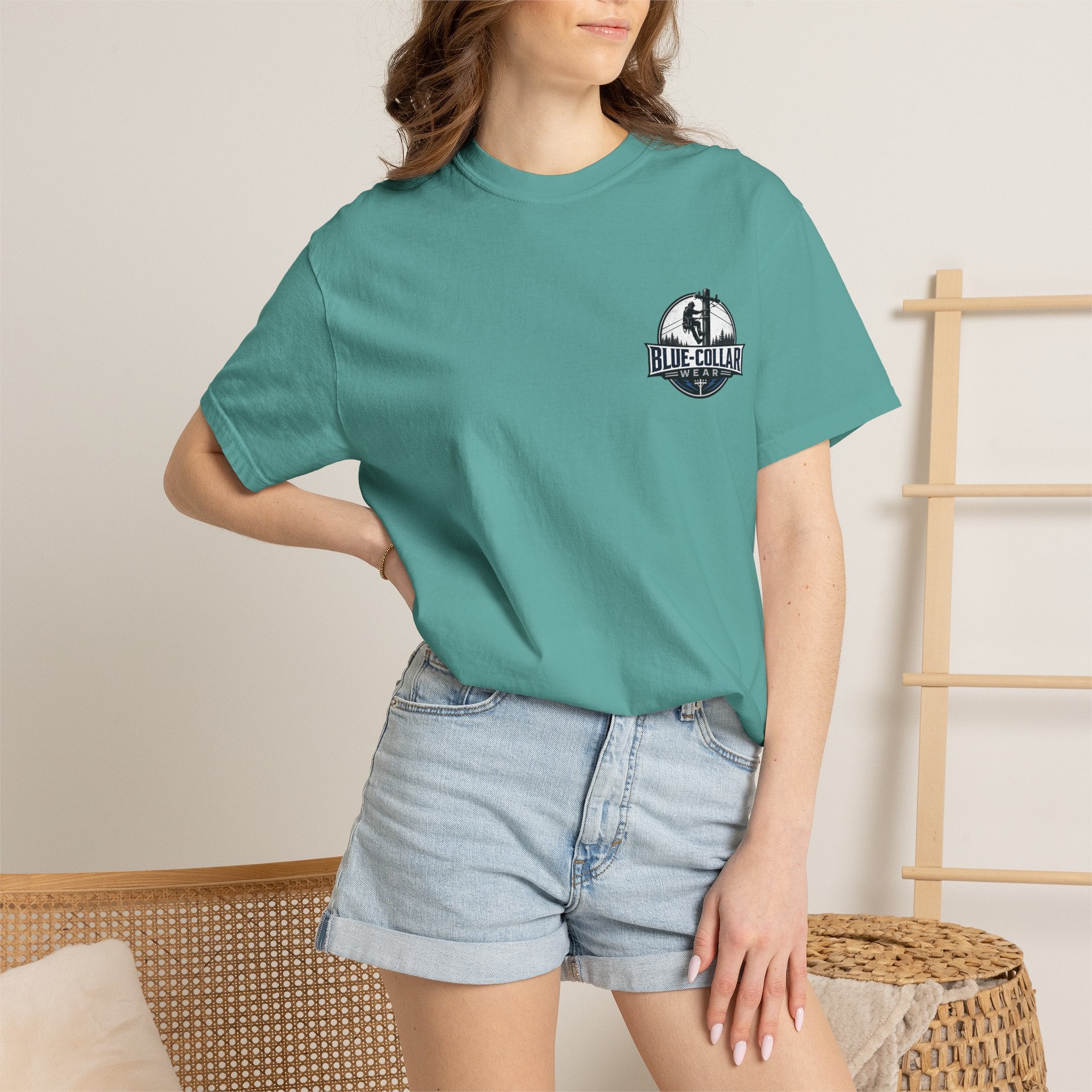 Blue-Collar Wear T-Shirt — Lineman Utility Work Tee