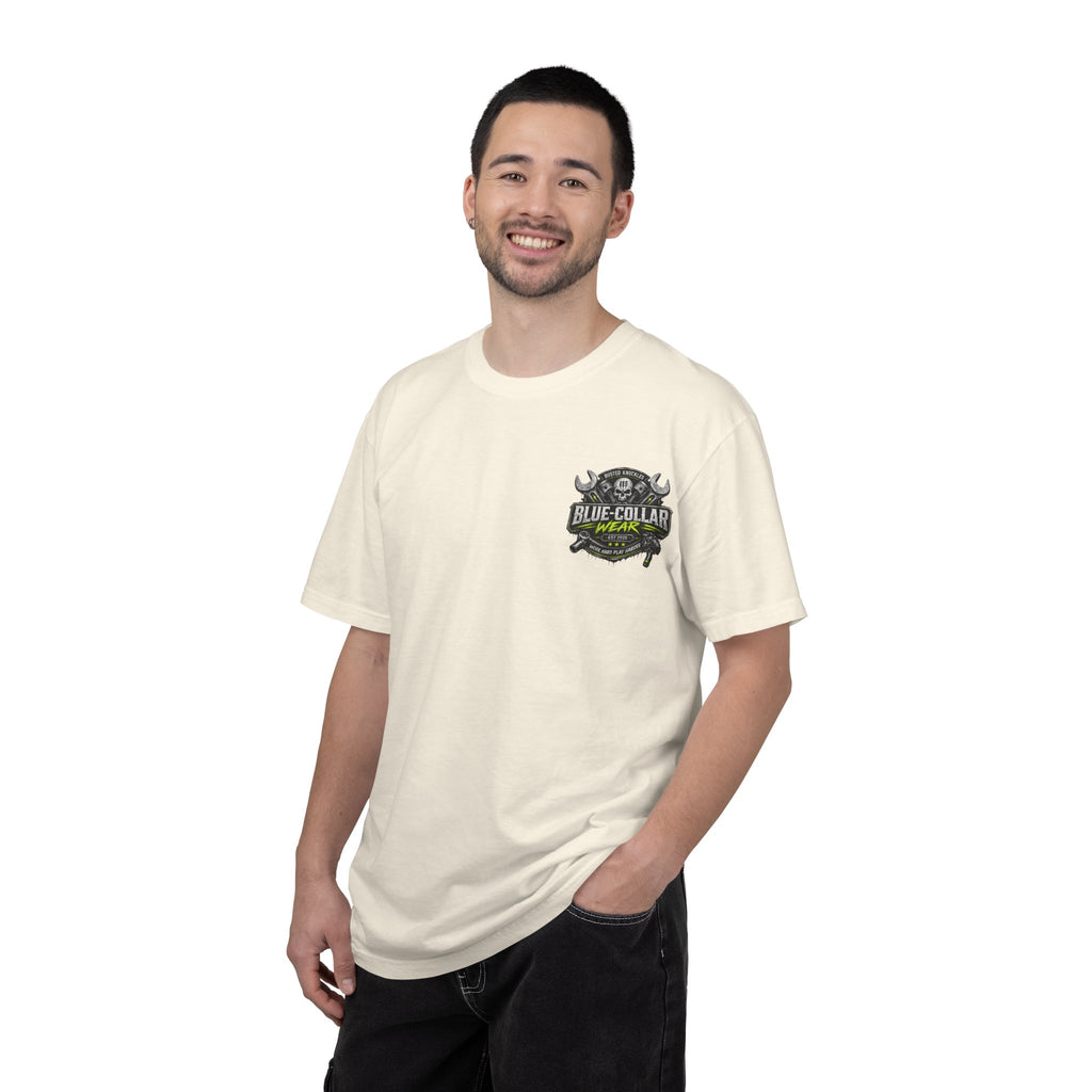 Blue-Collar Wear T-Shirt Mechanic — "Busted Knuckles" Workwear Graphic