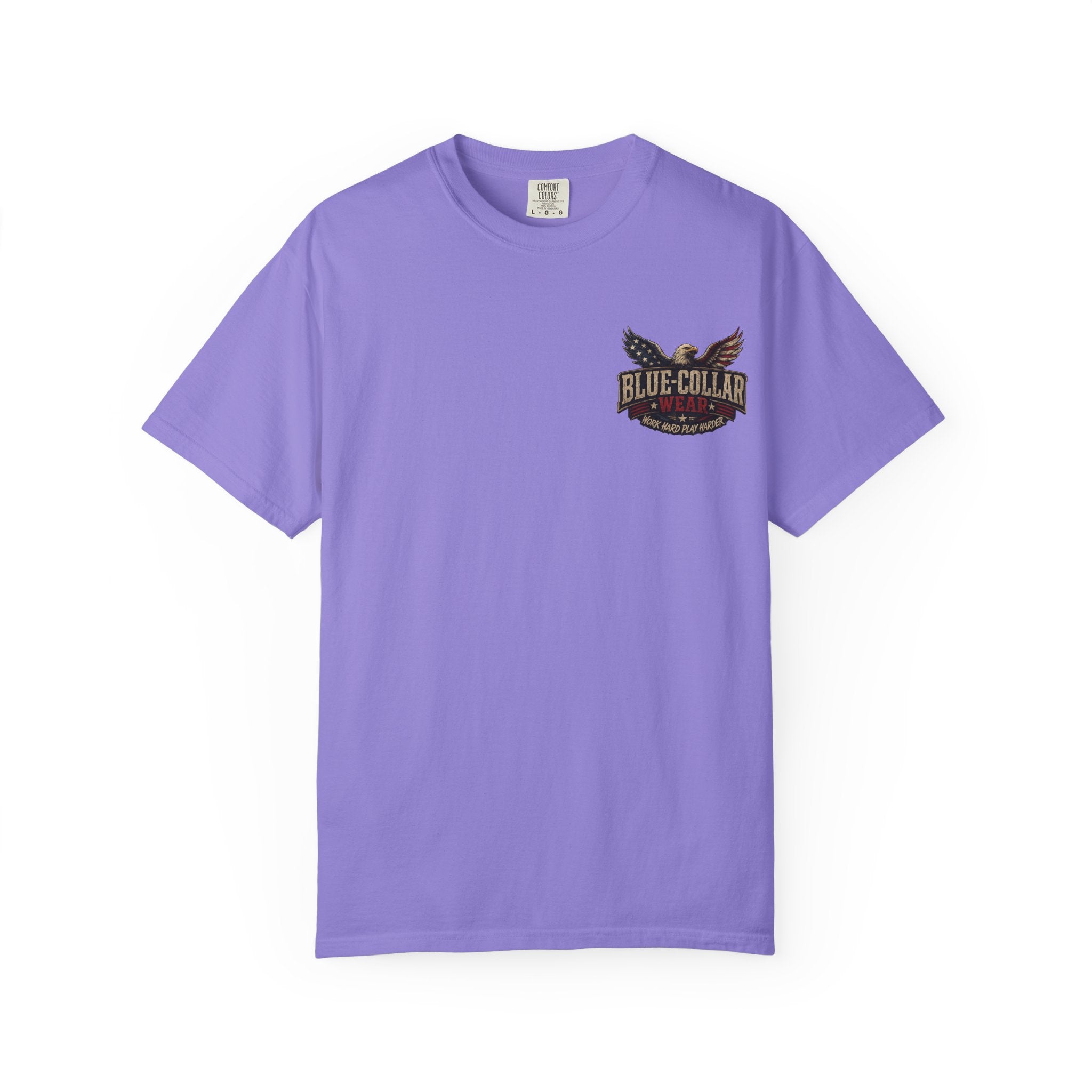 'Merica Motorcycle Eagle T-Shirt — Blue Collar 4th of July Graphic Tee