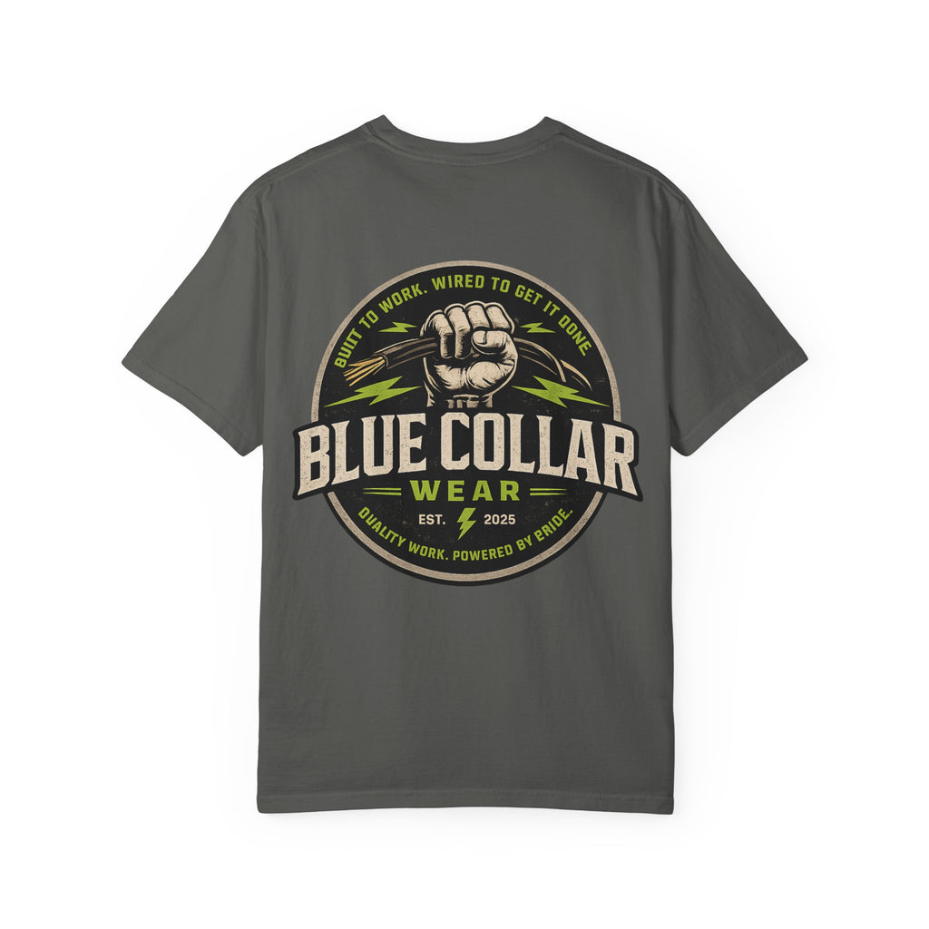 Blue Collar Wear T‑Shirt — Workwear Graphic Tee (“Blue Collar” Fist Logo)