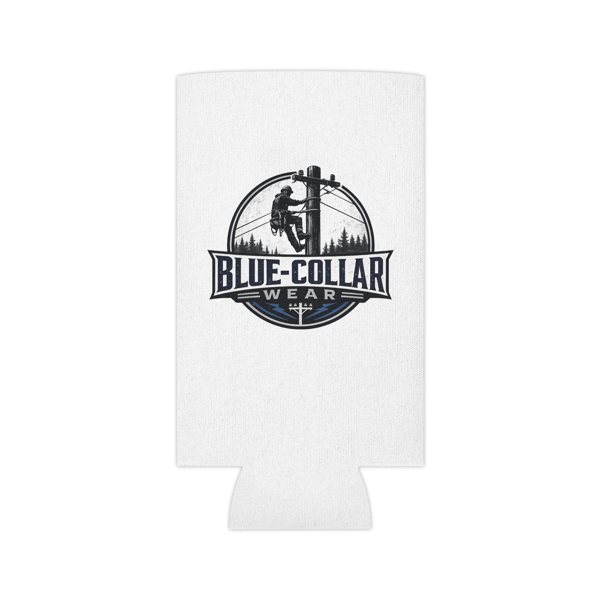 Blue-Collar Wear KOOZIE — Lineman Logo Beer Koozie