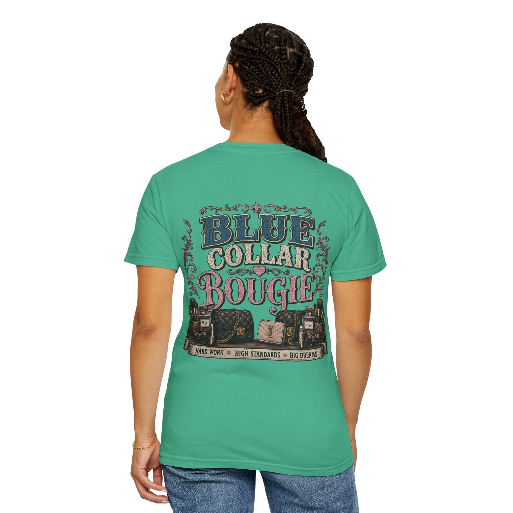 Blue Collar Bougie T-Shirt — Workwear Vintage Graphic Tee