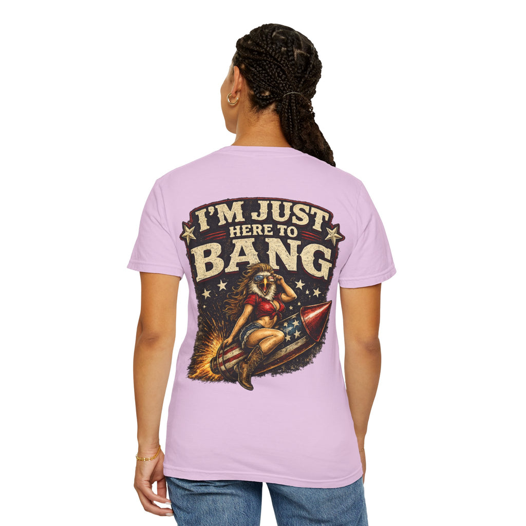 Vintage Pinup 'I'm Just Here to Bang' T‑Shirt