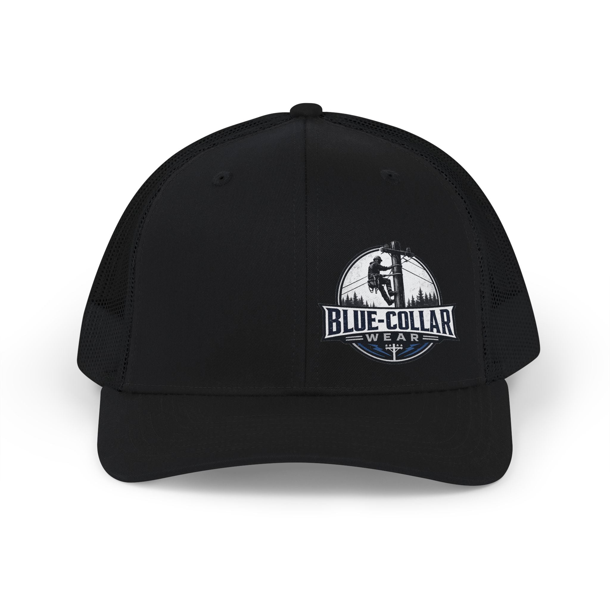 Blue-Collar Trucker Cap – Embroidered Workwear Snapback