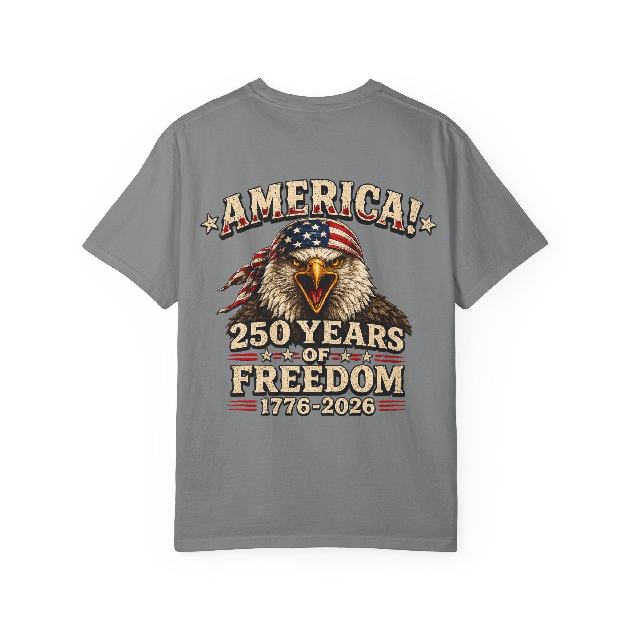 250 Years of Freedom Eagle T-Shirt — America 1776–2026 Patriotic Tee