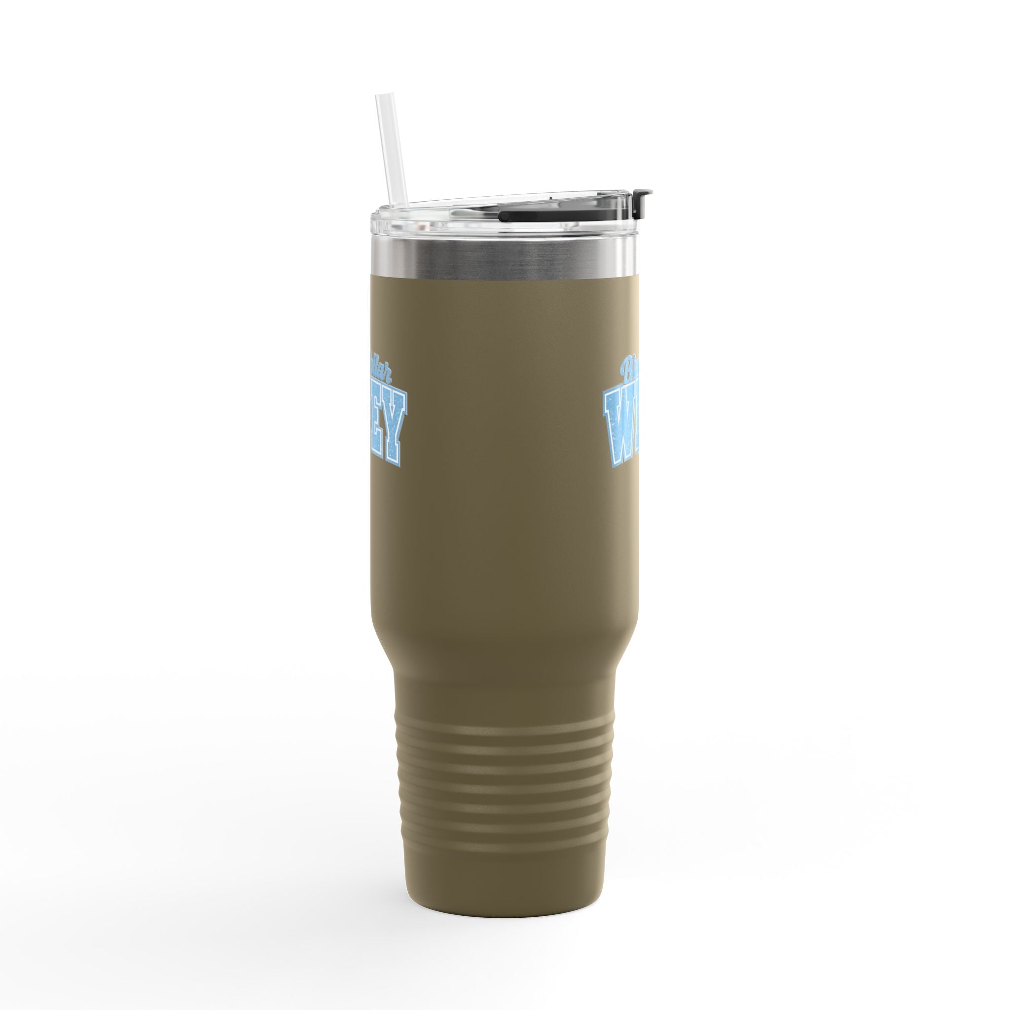40oz Insulated Travel Mug — "Blue Collar Wifey" Rustic Workwife Coffee Tumbler