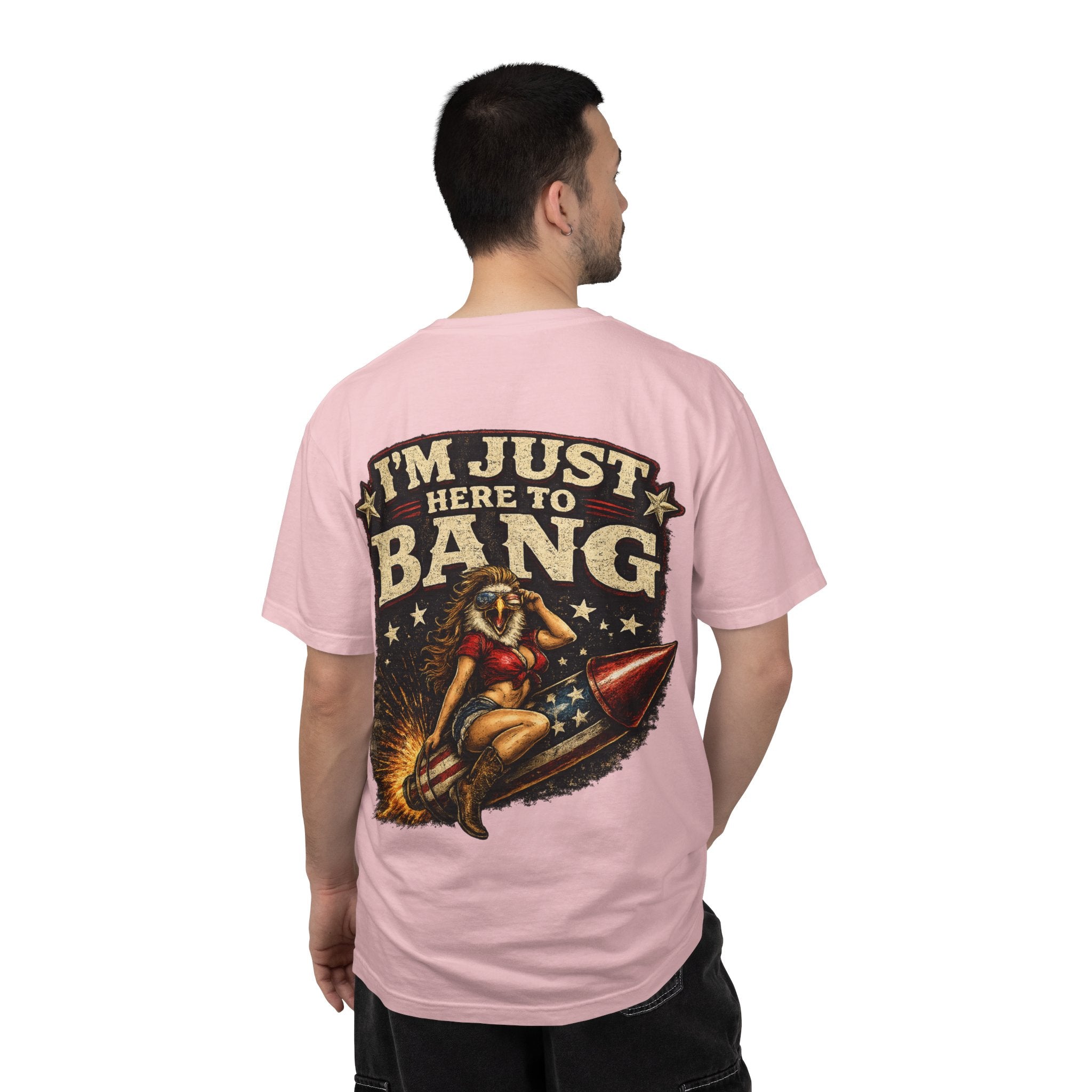 Vintage Pinup 'I'm Just Here to Bang' T‑Shirt