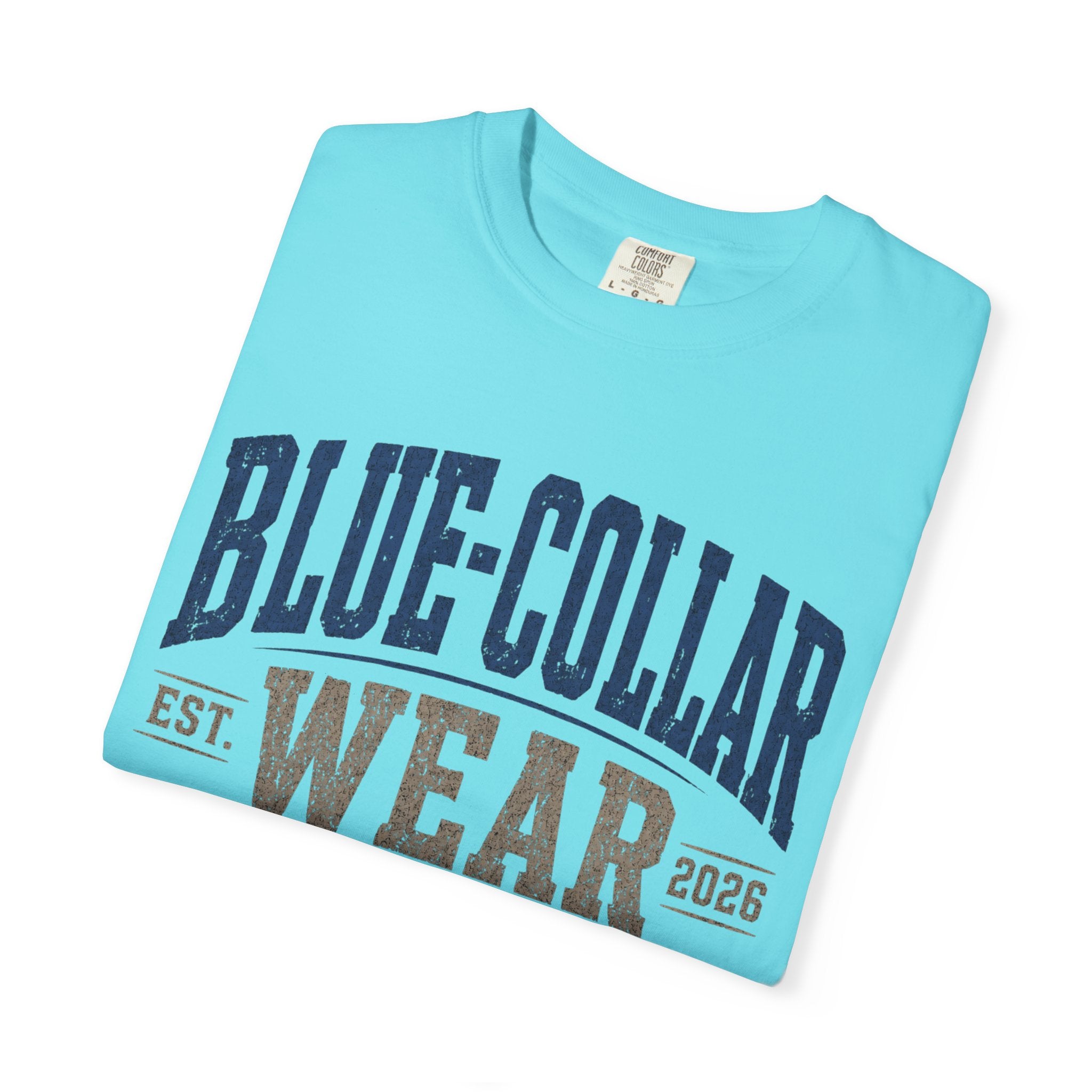 Blue-Collar Wear T-Shirt — "Work Hard • Play Harder" Retro Workwear Tee