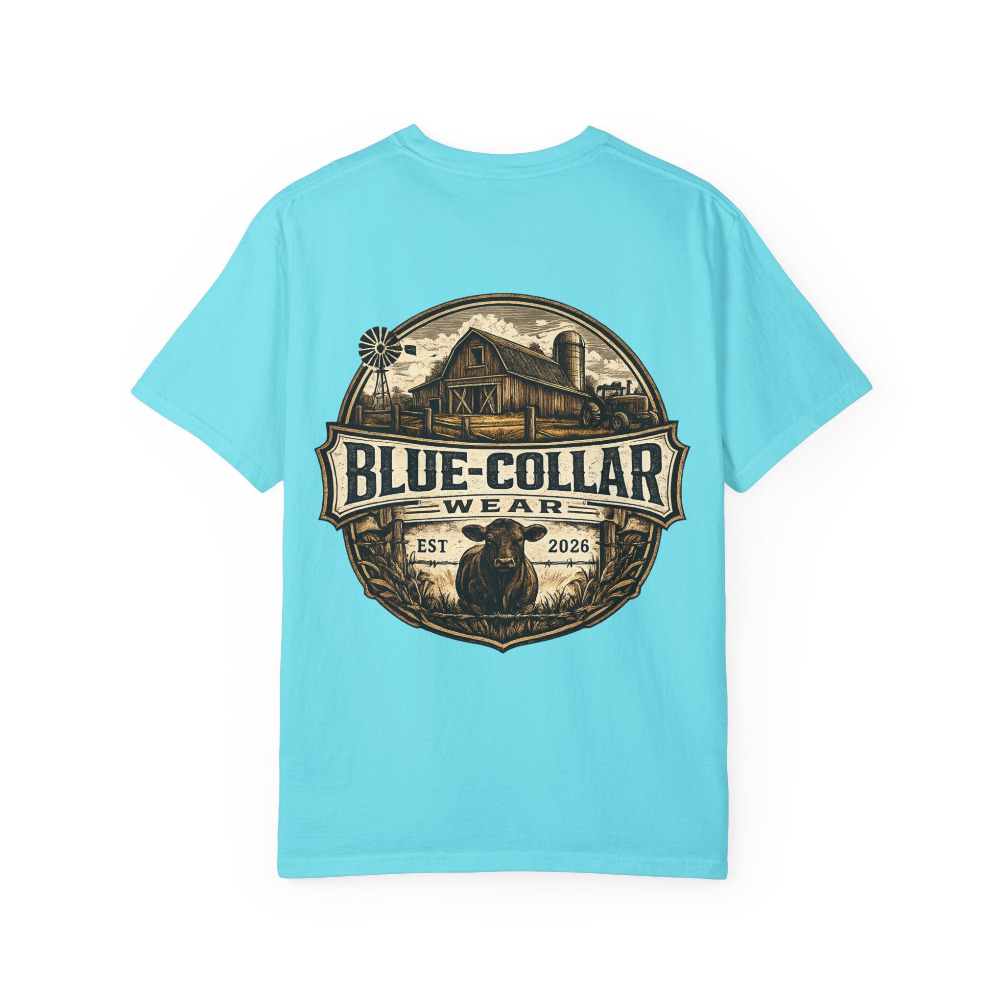 Blue-Collar Wear T-Shirt — RANCHER Workwear Tee (Est. 2026)