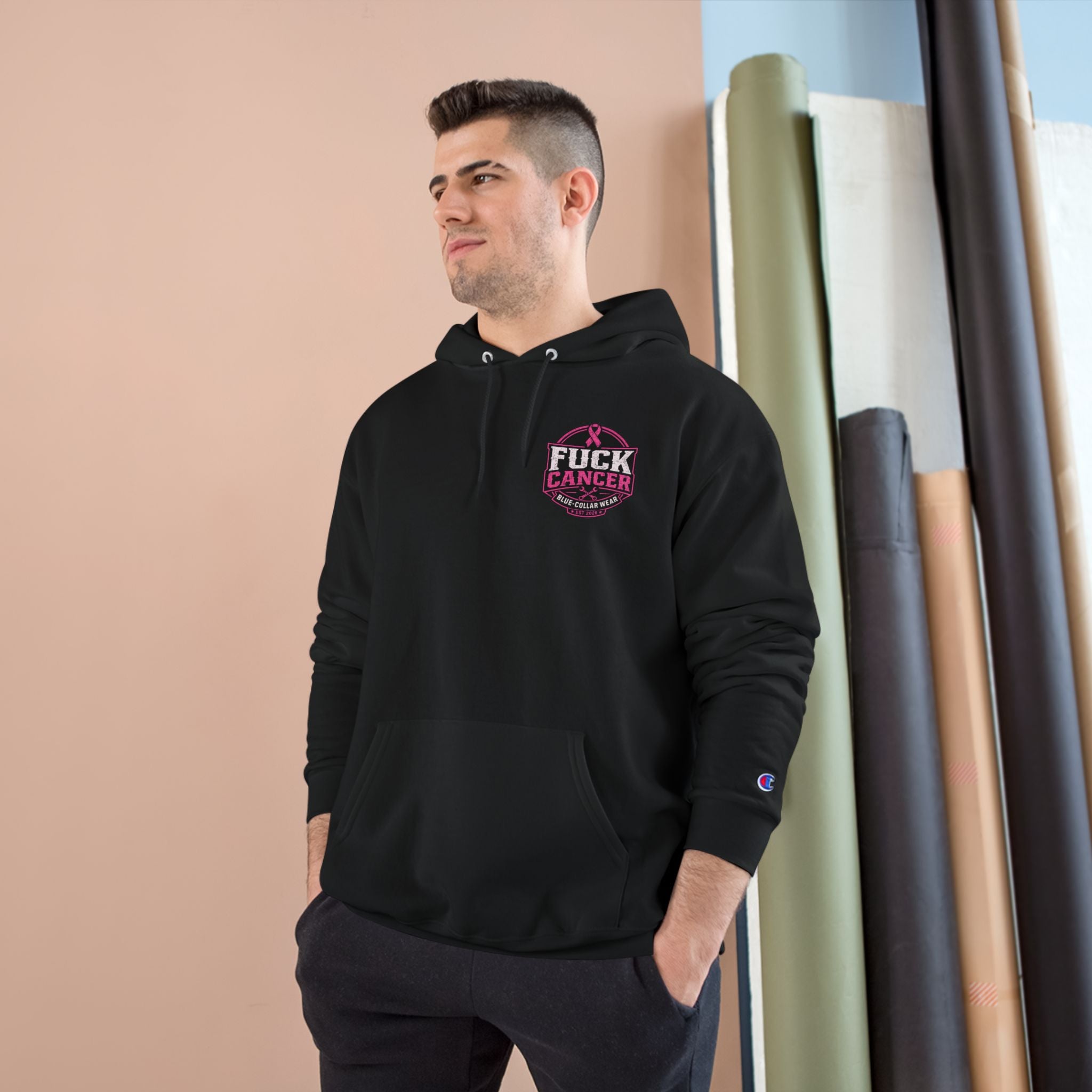 Fuck Cancer Hoodie — Pink Ribbon Awareness Champion Hoodie