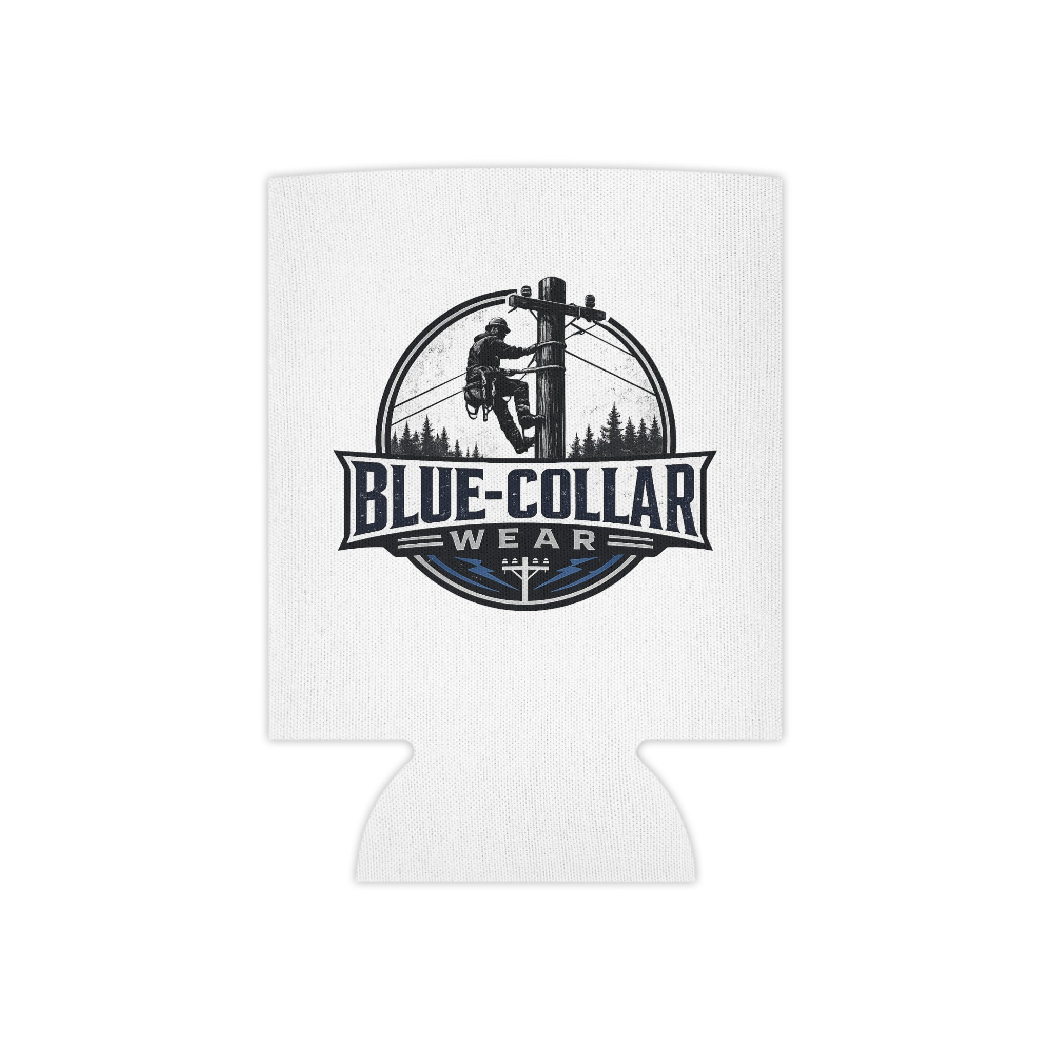 Blue-Collar Wear KOOZIE — Lineman Logo Beer Koozie