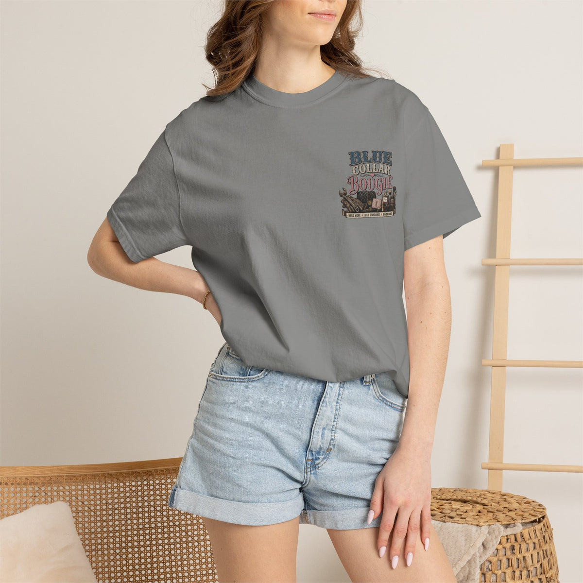 Blue Collar Bougie T-Shirt — Workwear Vintage Graphic Tee