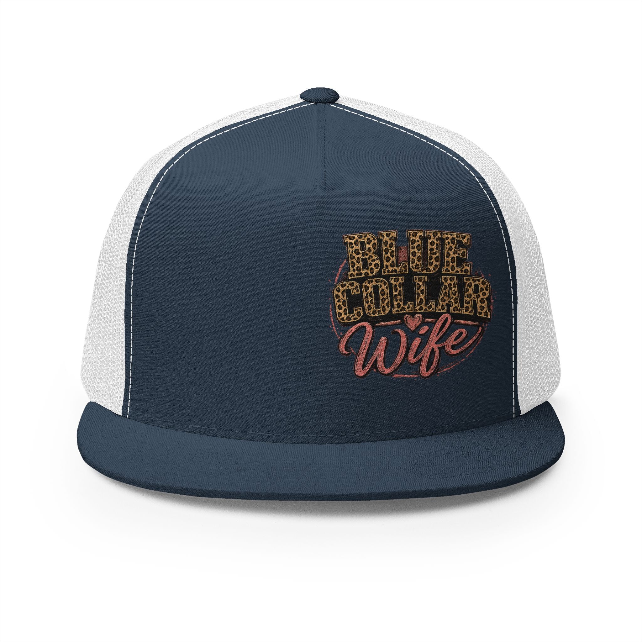 Blue Collar Wife Trucker Cap – Leopard Print Workwife Snapback