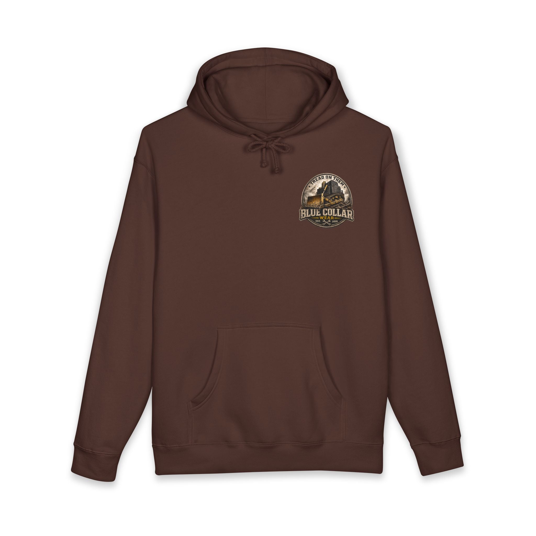 Blue Collar Hoodie — Vintage Workwear 'Tread On Them' Heavyweight Hooded Sweatshirt