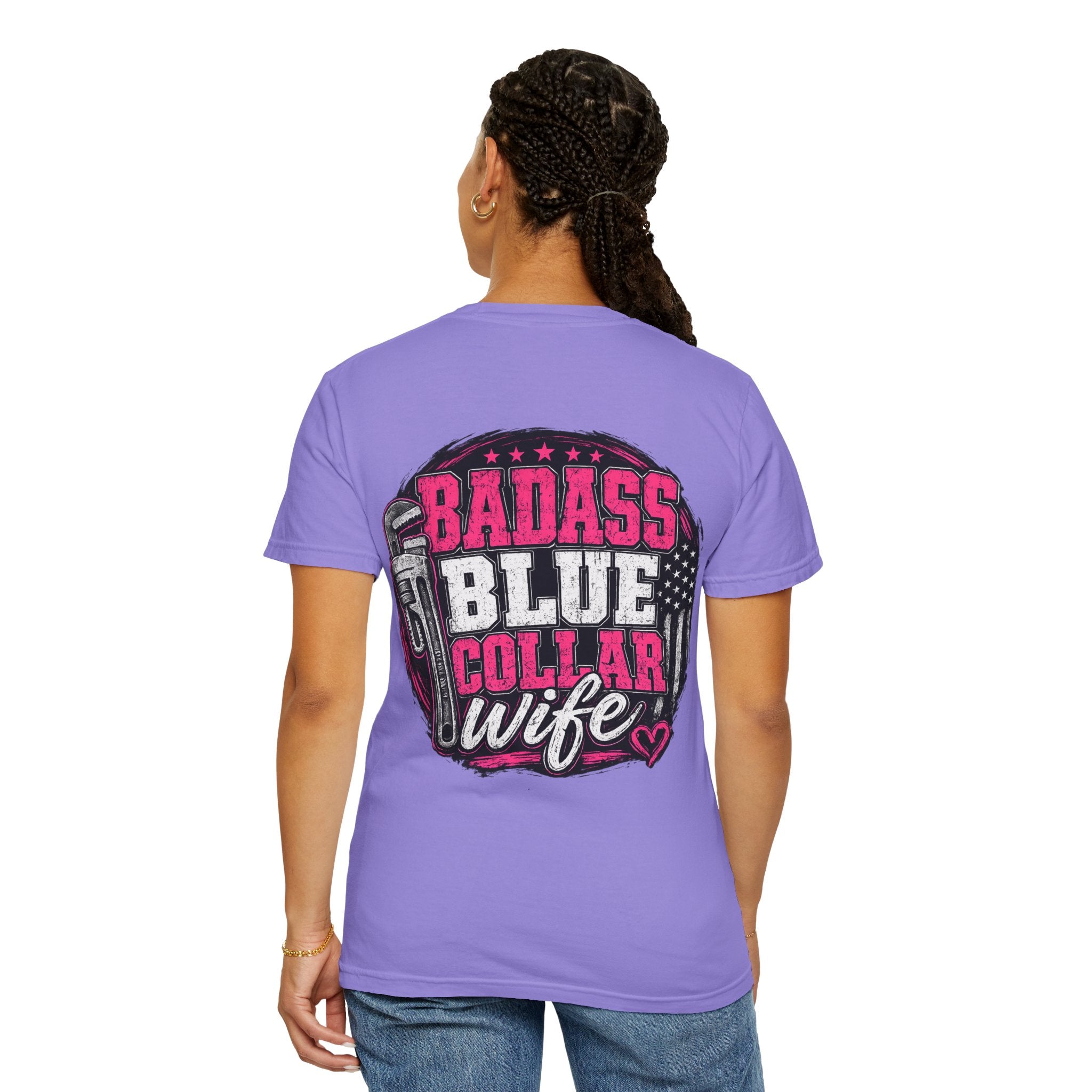 Blue Collar Wife T-Shirt — "Badass Blue Collar Wife" Graphic Tee