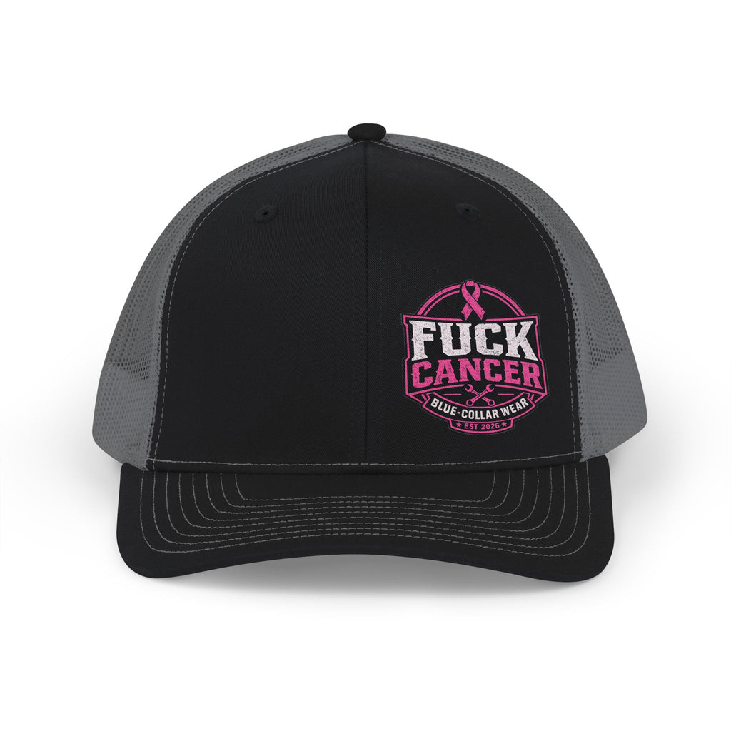 Fuck Cancer Snapback Trucker Cap — Pink Ribbon Cancer Awareness Hat